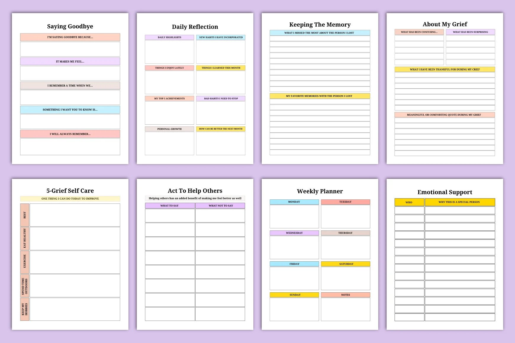 Grief Therapy Journal for Healing and Reflection - Image 3