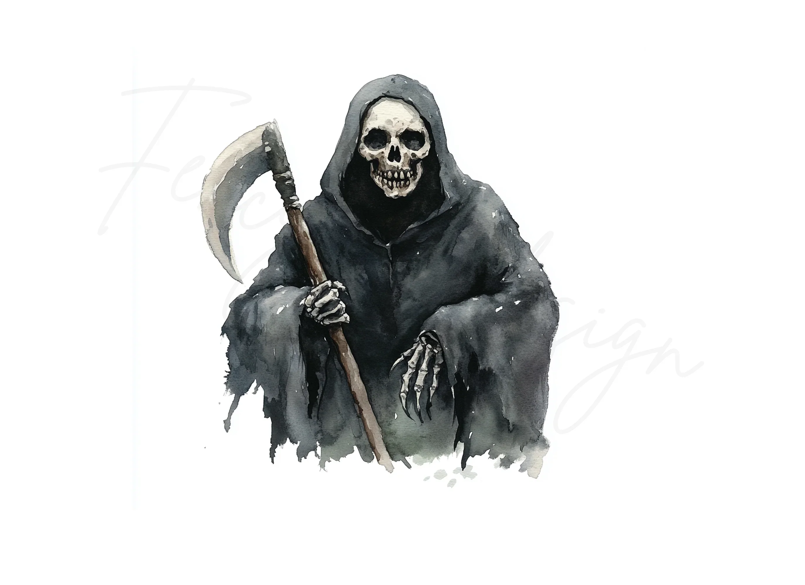 Grim Reaper Scythe Clipart Bundle - Image 2