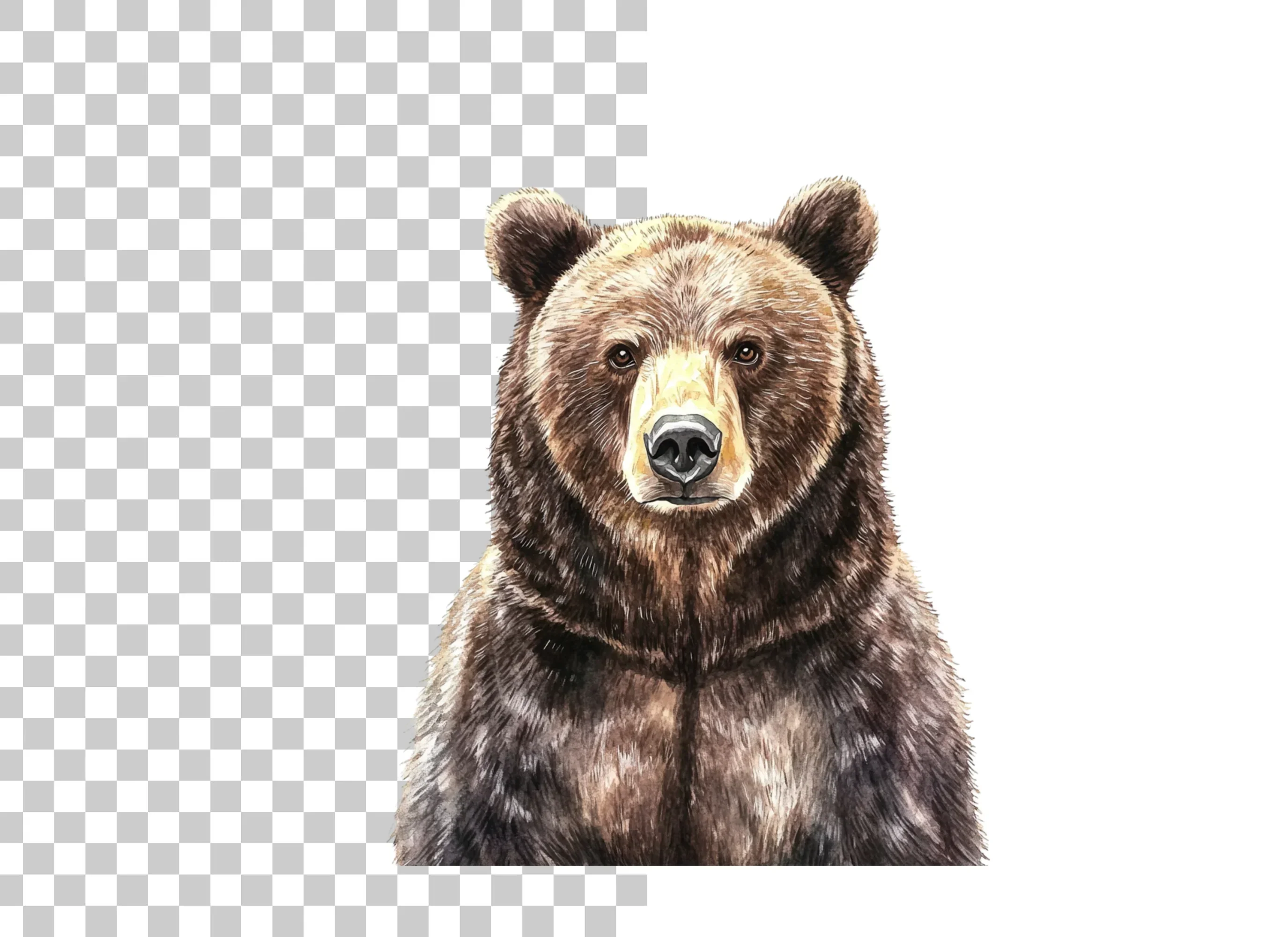 Grizzly Bear Portraits Clipart Bundle - Image 2