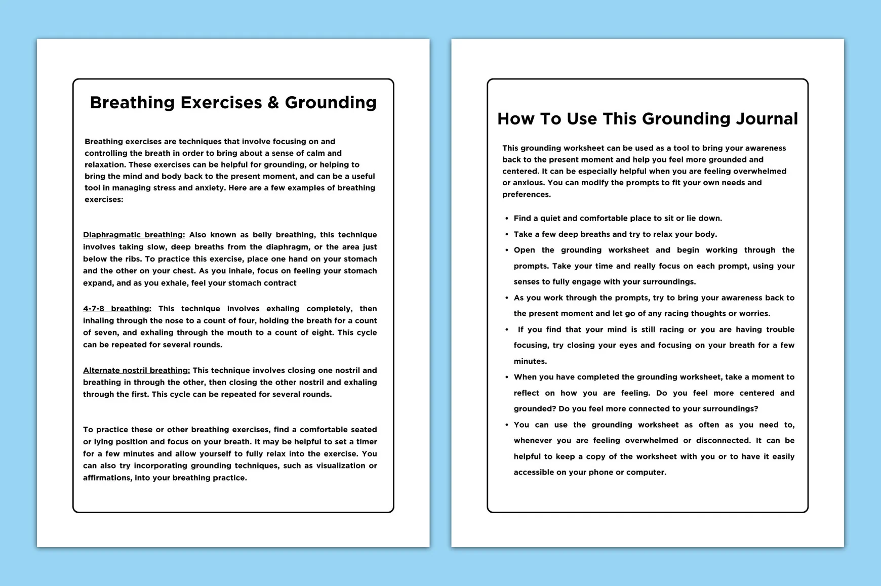 Grounding Yourself Journal - Image 5
