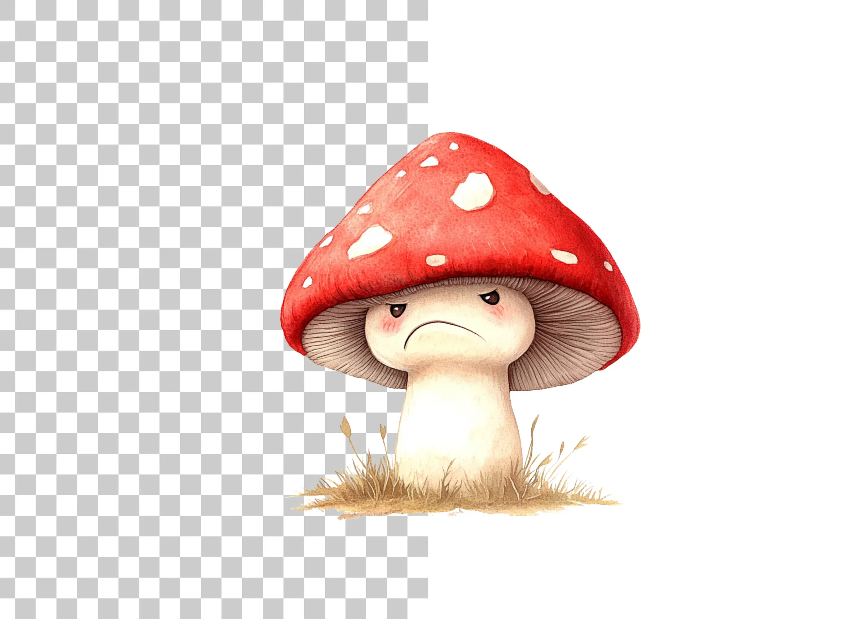 Grumpy Mushroom Clipart Bundle - Image 2