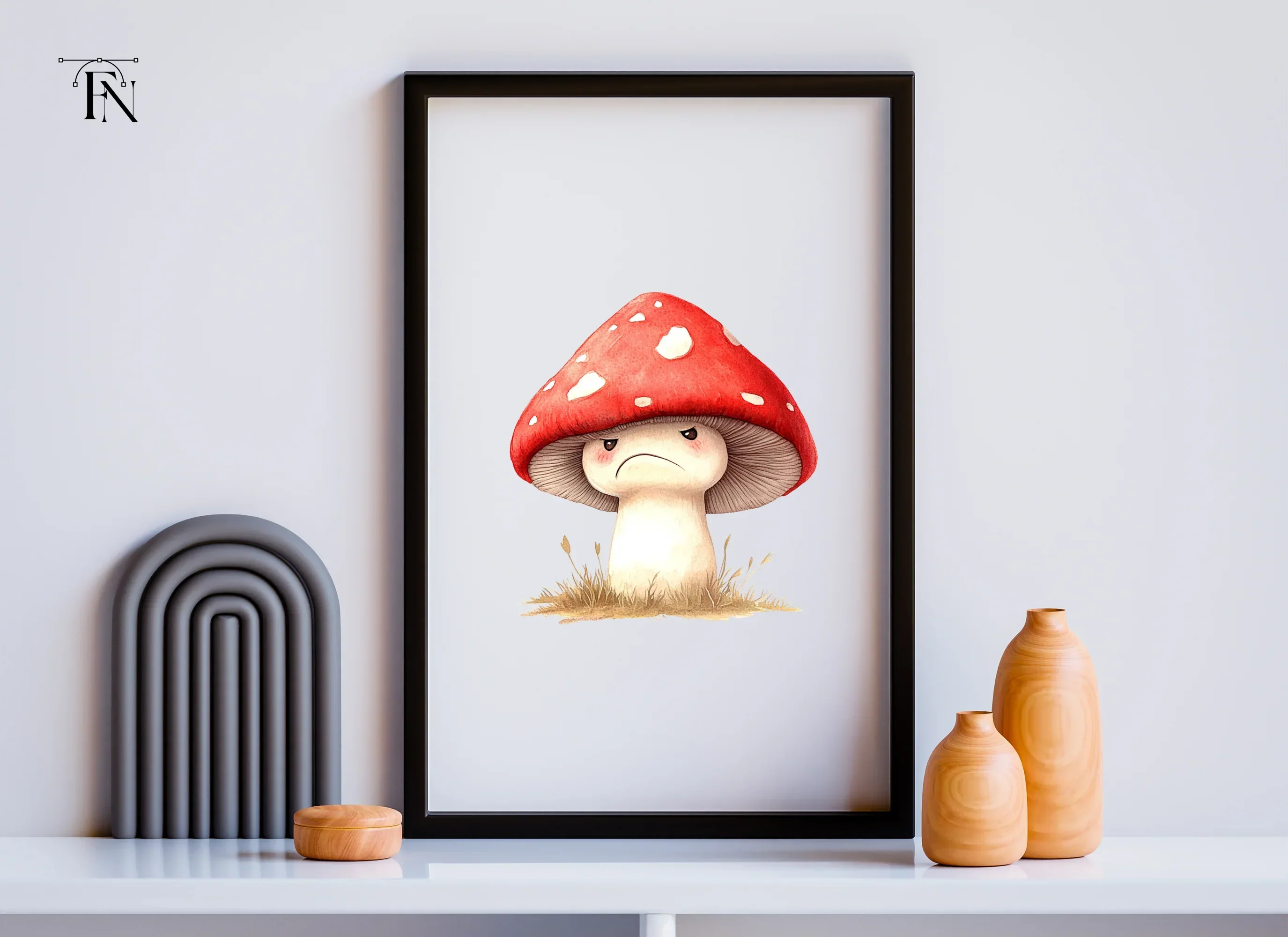 Grumpy Mushroom Clipart Bundle - Image 6