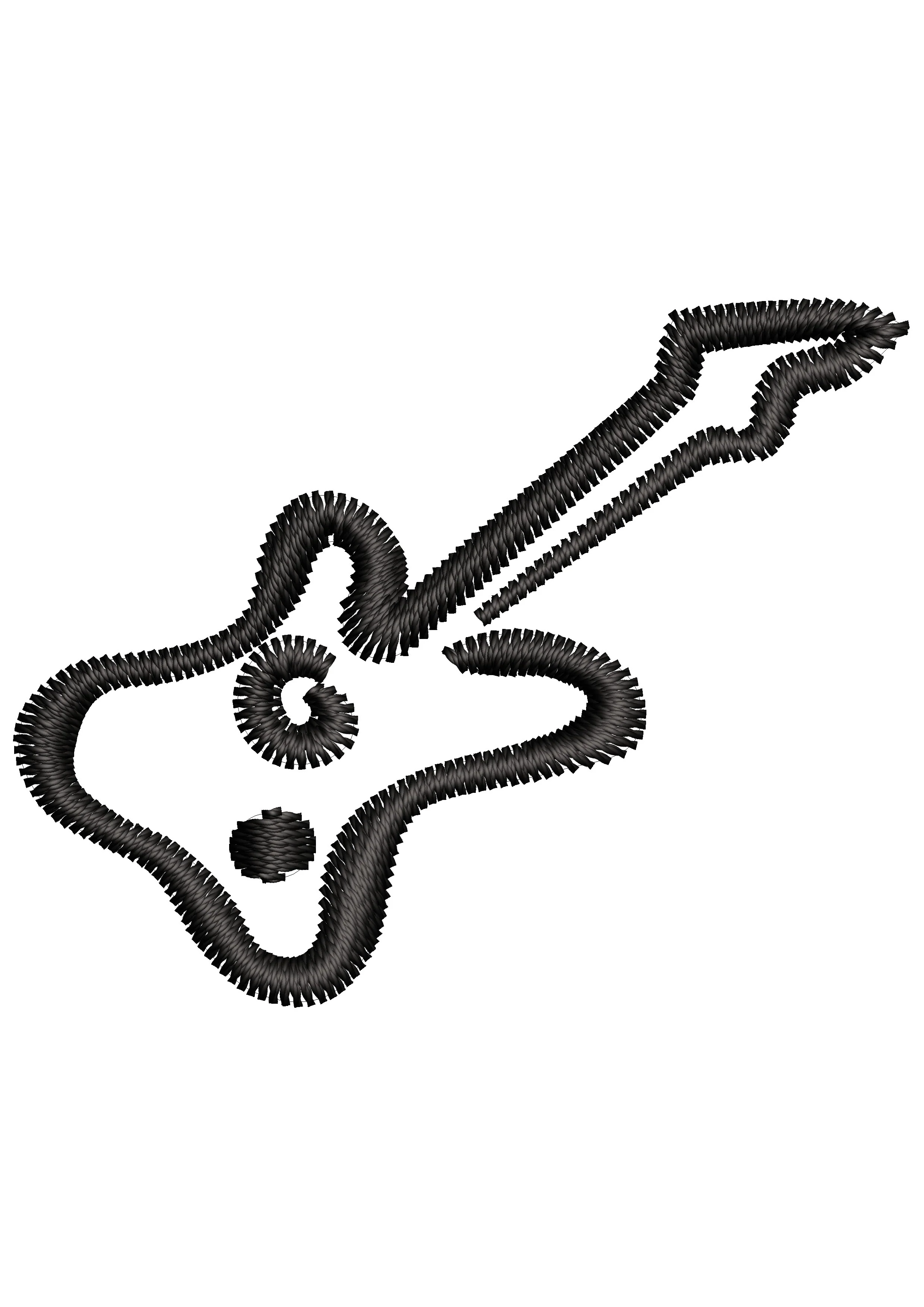 Guitar Embroidery Design