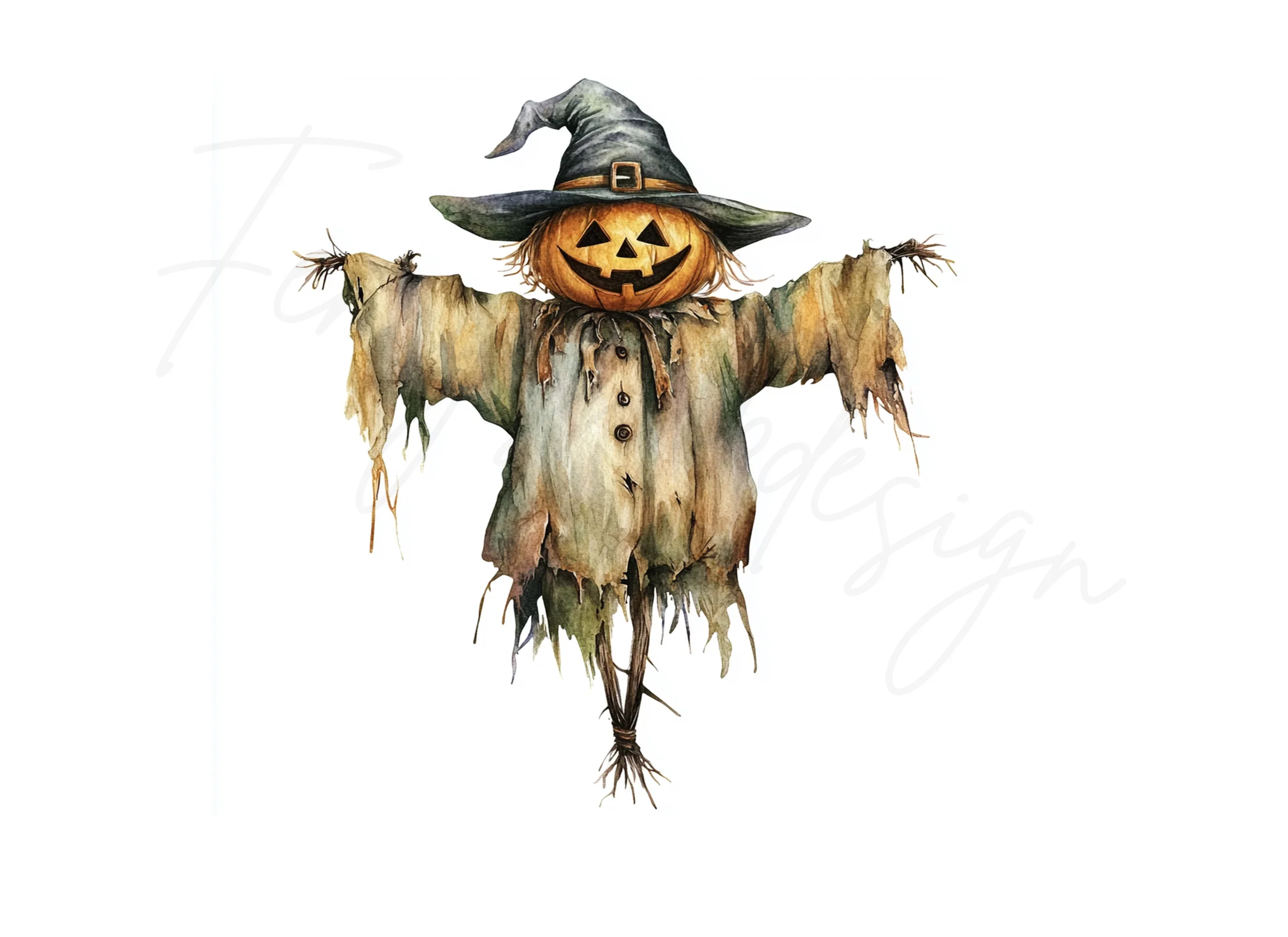 Halloween Scarecrow Clipart Bundle - Image 3