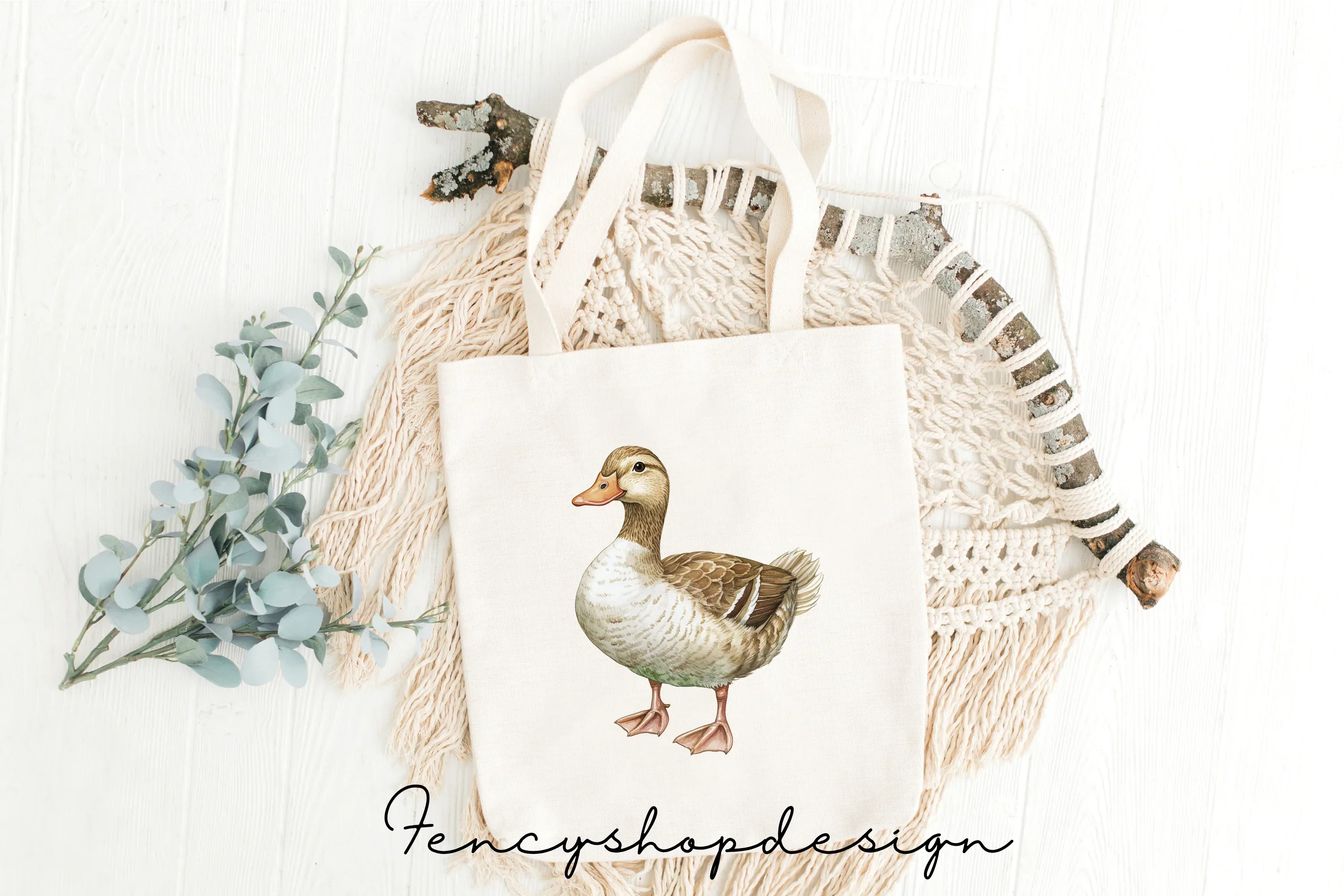 Hand Painted Duck Clipart Bundle - Image 8