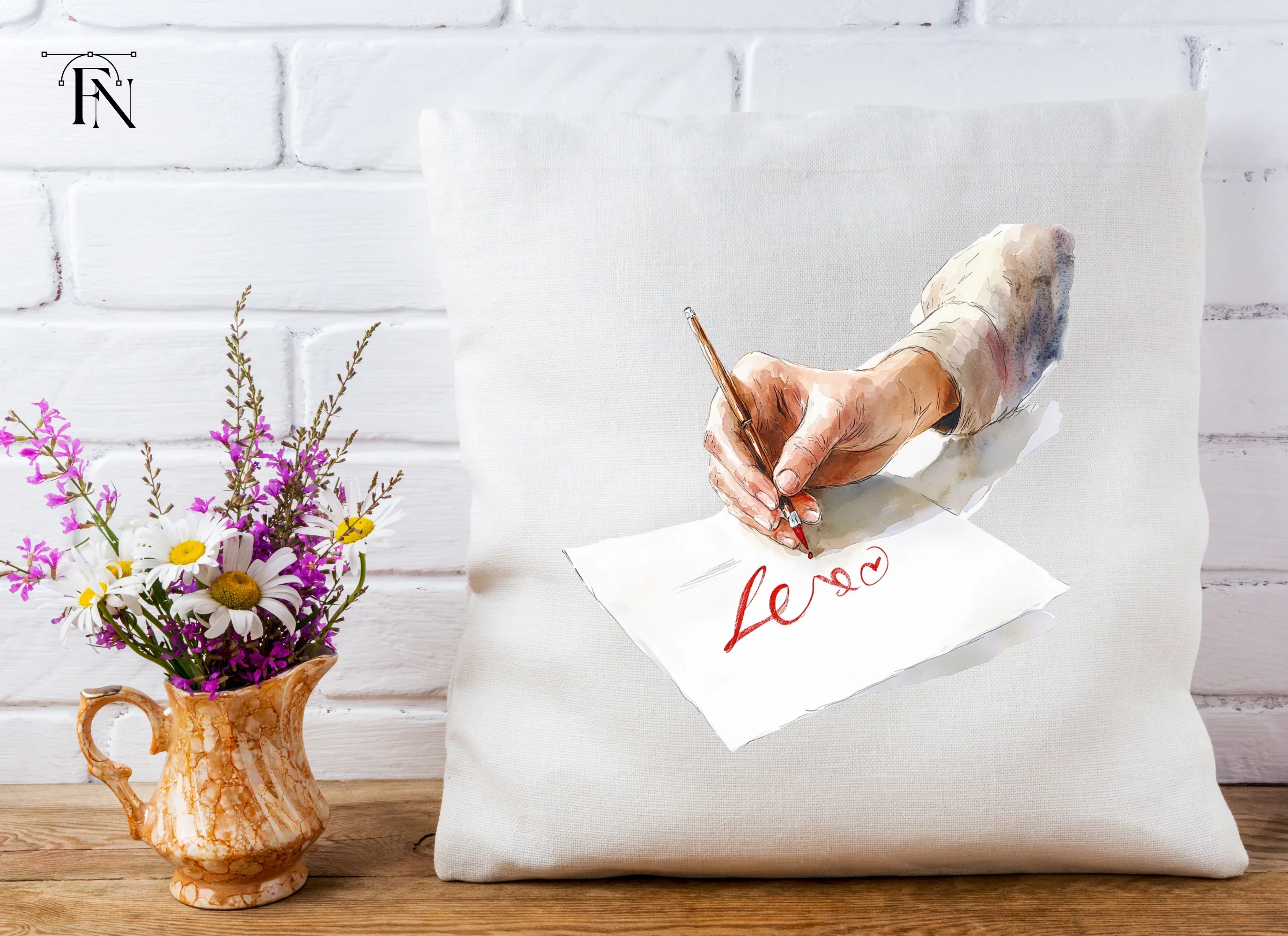 Hand Writing Love with Red Pen Clipart Bundle - Image 3