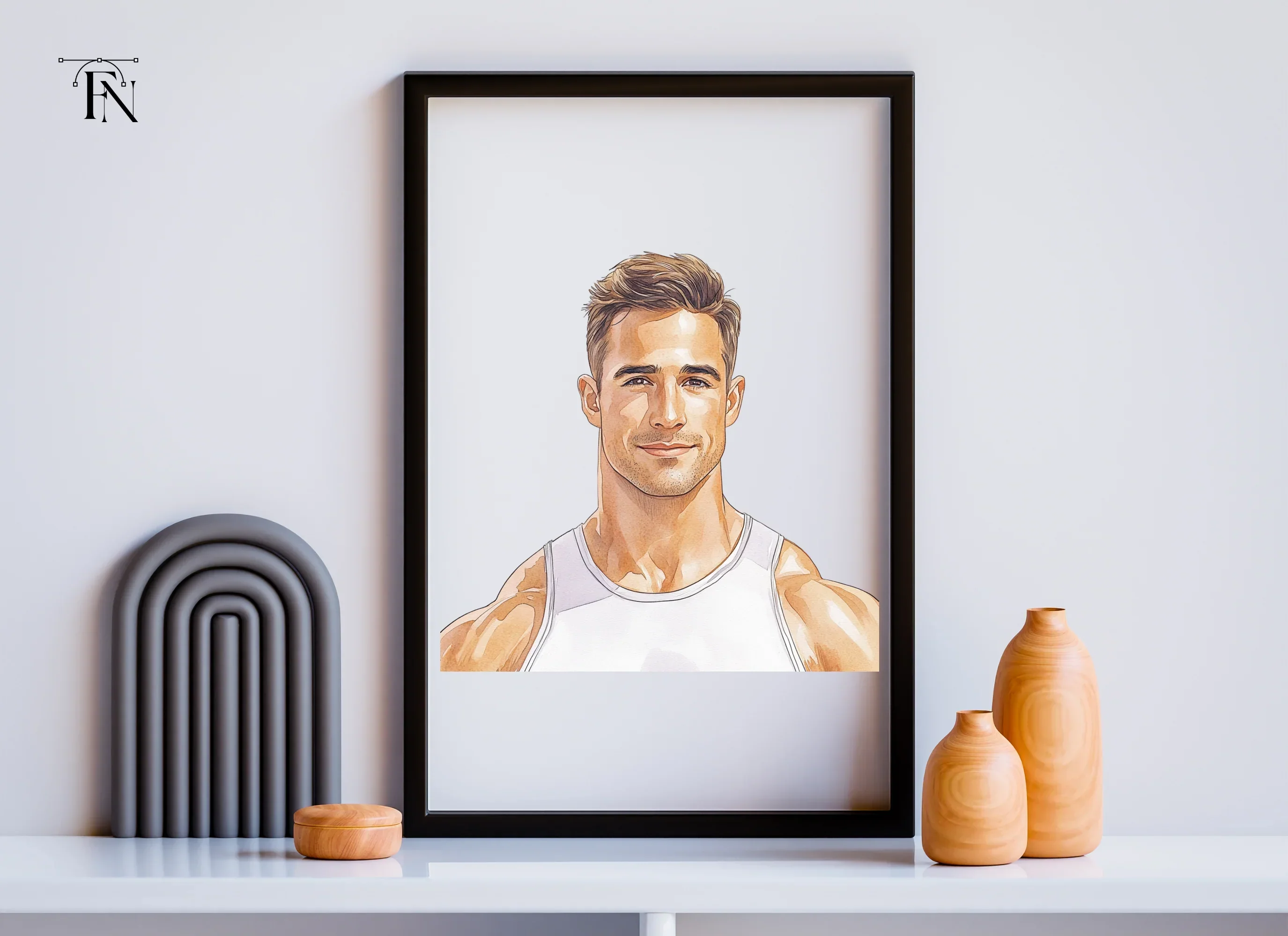 Handsome Fitness Man Portrait Clipart Bundle - Image 6