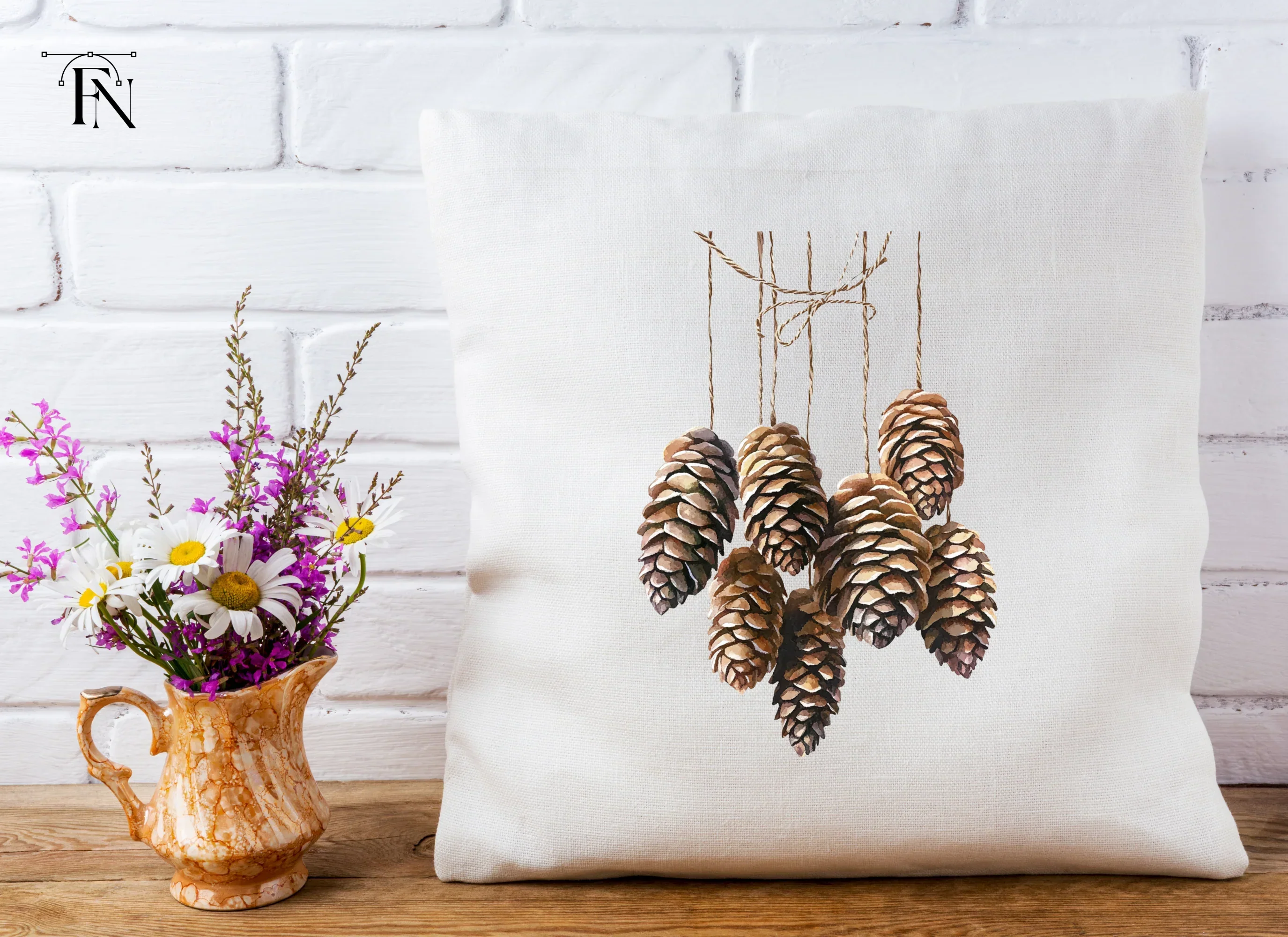Hanging Pine Cones Clipart Bundle - Image 4