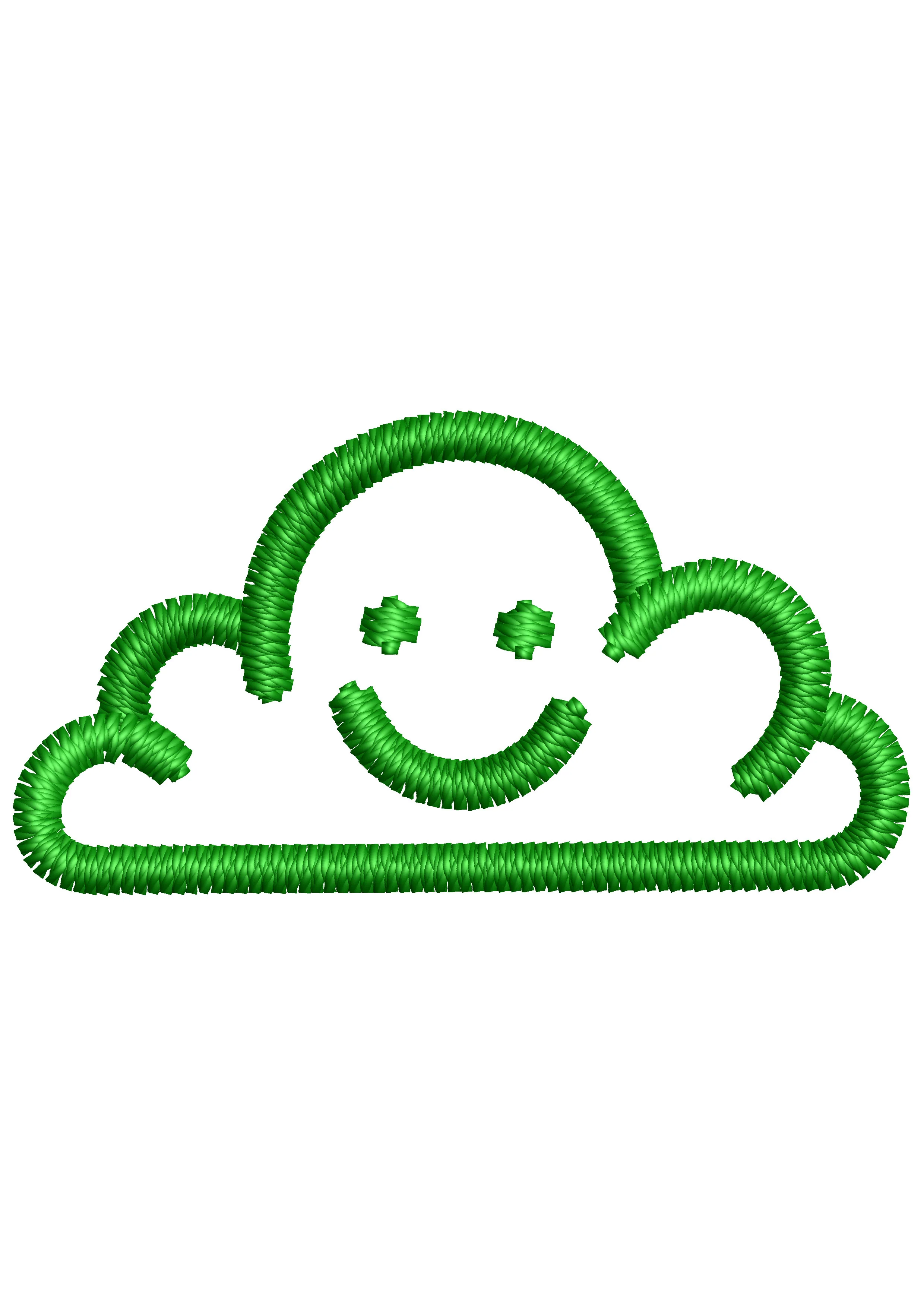 Happt Cloud Embroidery Design