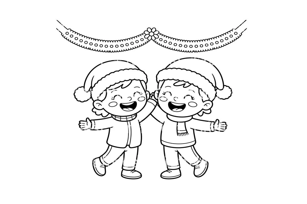 Happy Christmas Kids Coloring Books - Image 4