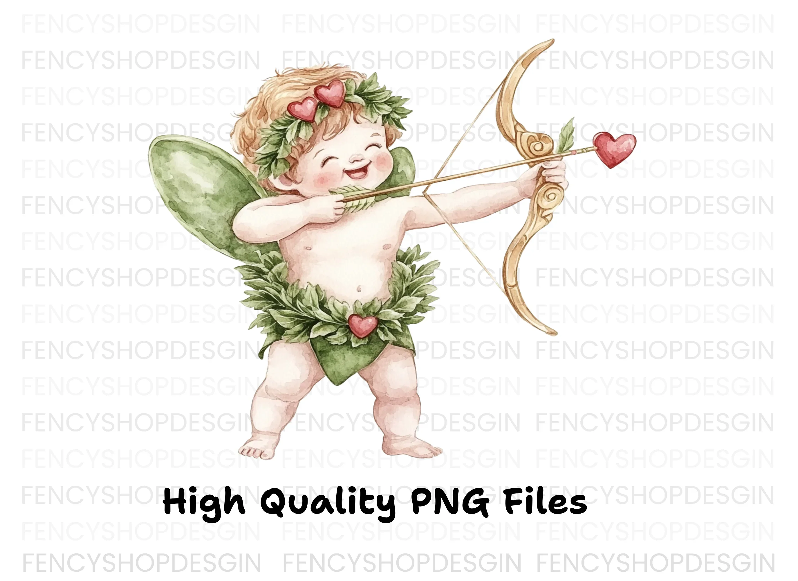 Happy Cupid Archery Clipart Bundle - Image 5