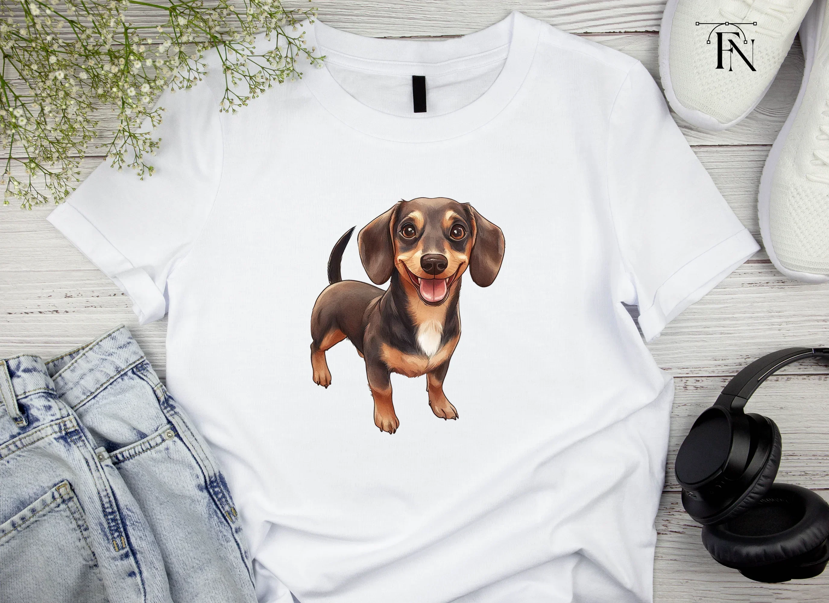 Happy Dachshund Puppy Clipart Bundle - Image 3