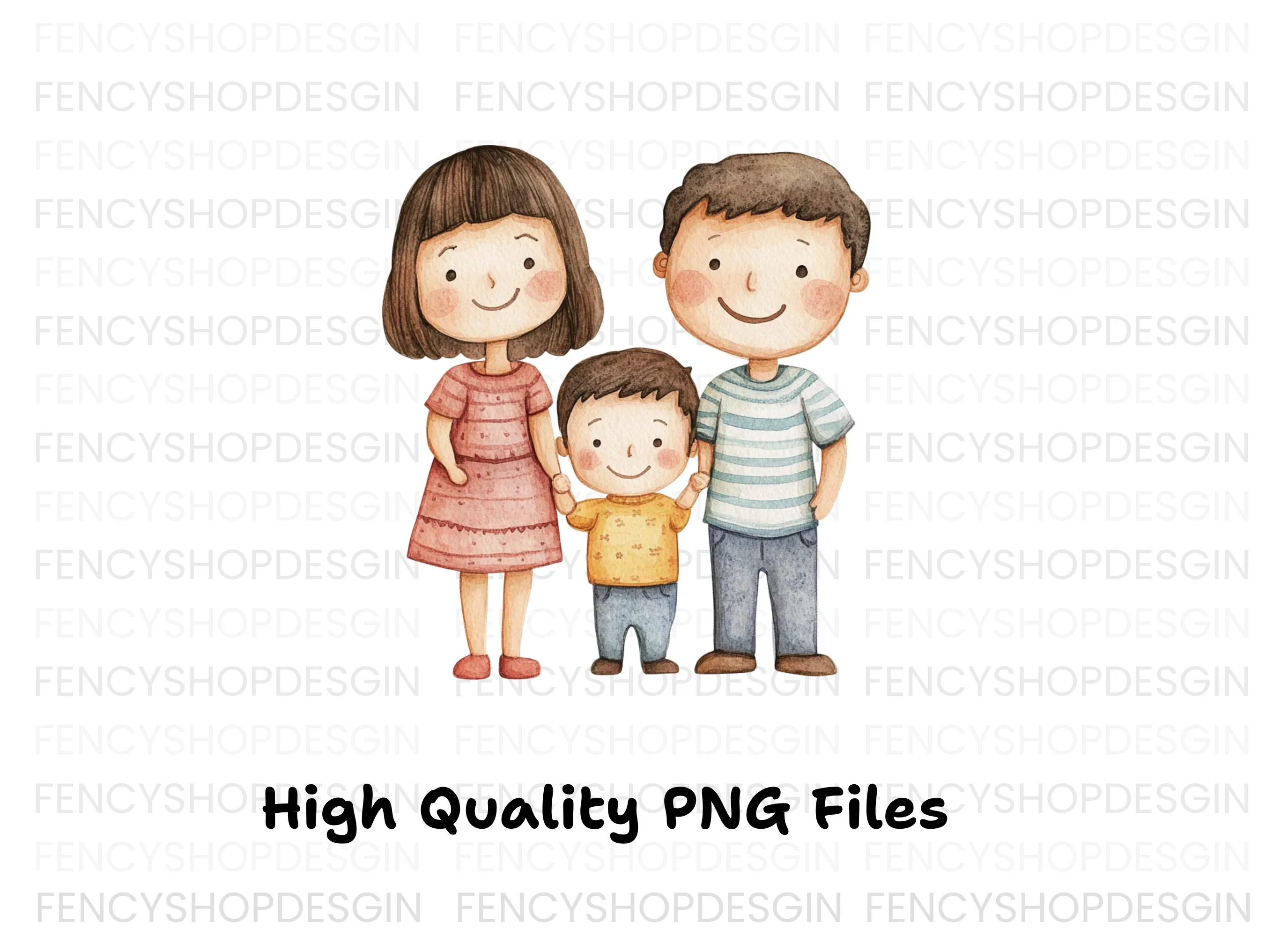 Happy Family Illustration Clipart Bundle - Image 3