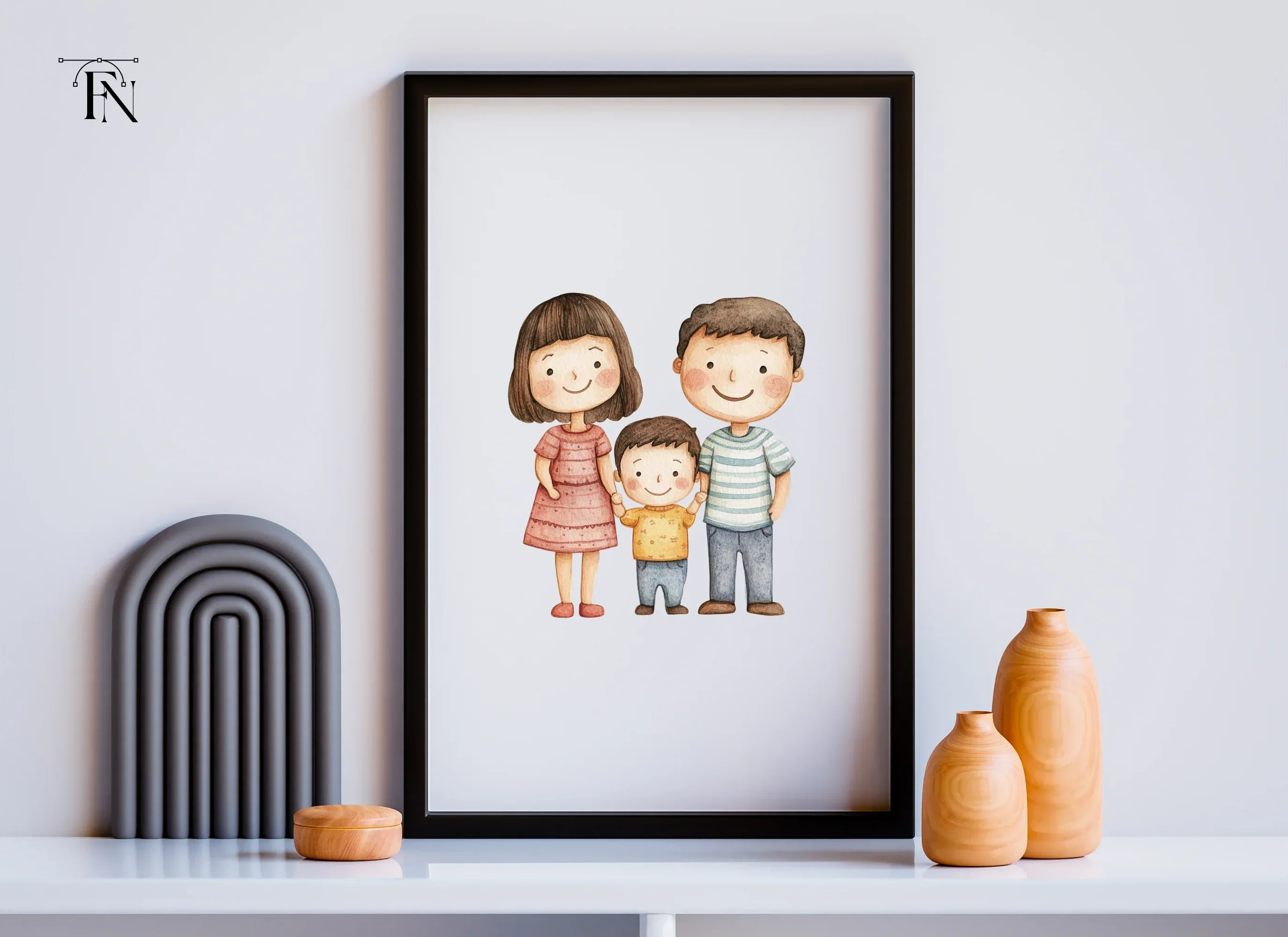 Happy Family Illustration Clipart Bundle - Image 6