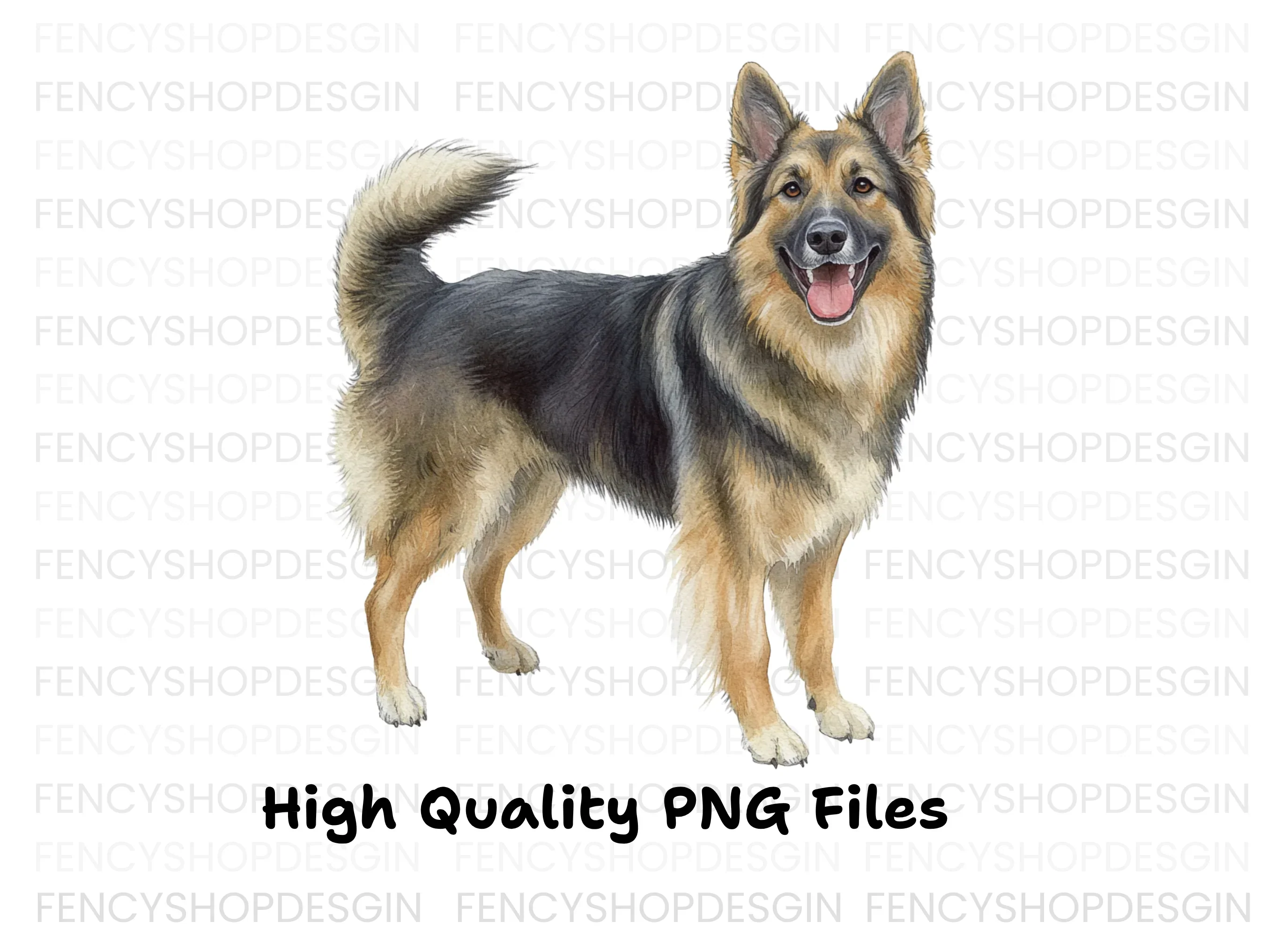 Happy German Shepherd Dog Clipart Bundle - Image 2