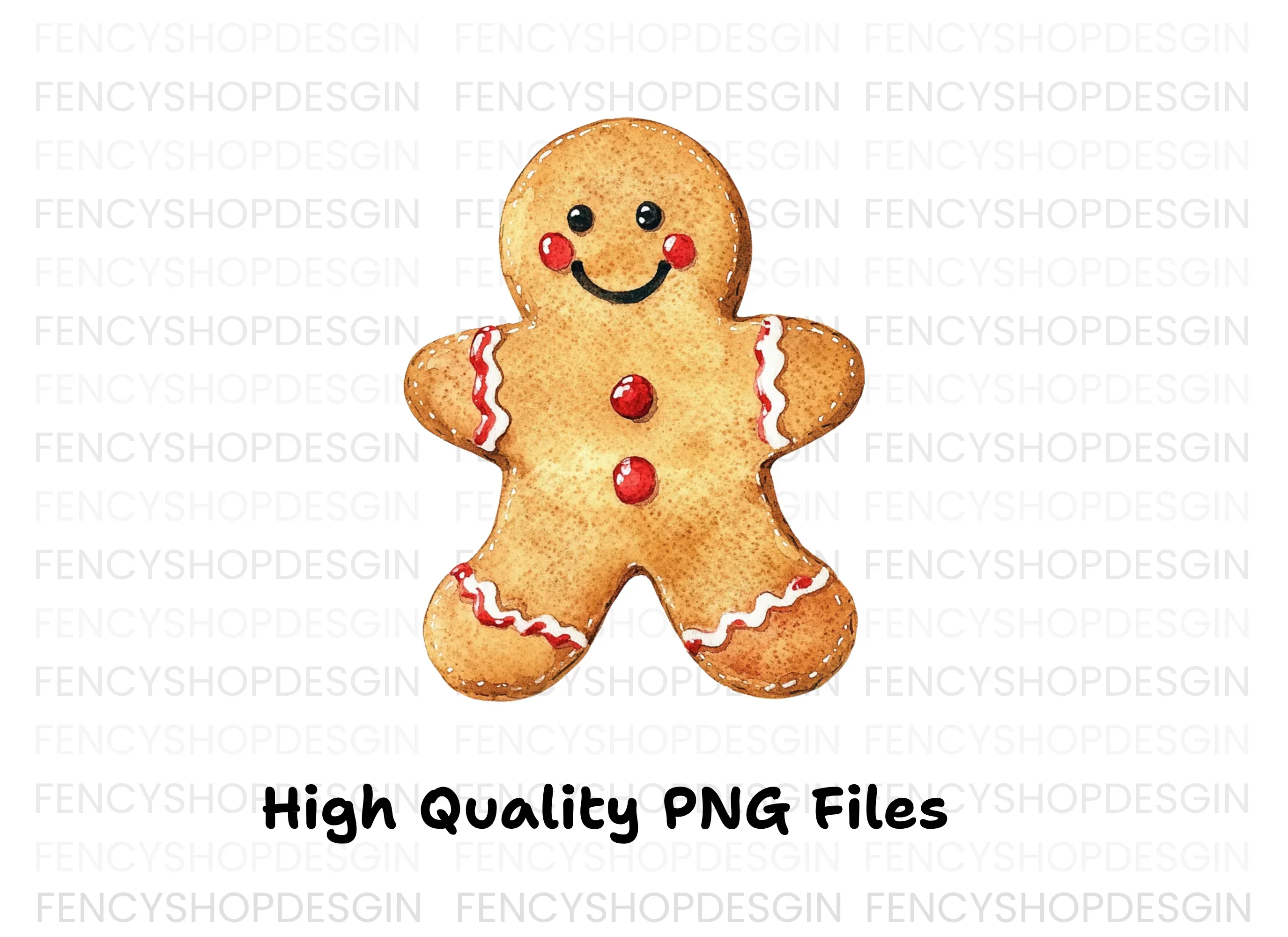 Happy Gingerbread Man Clipart Bundle - Image 2