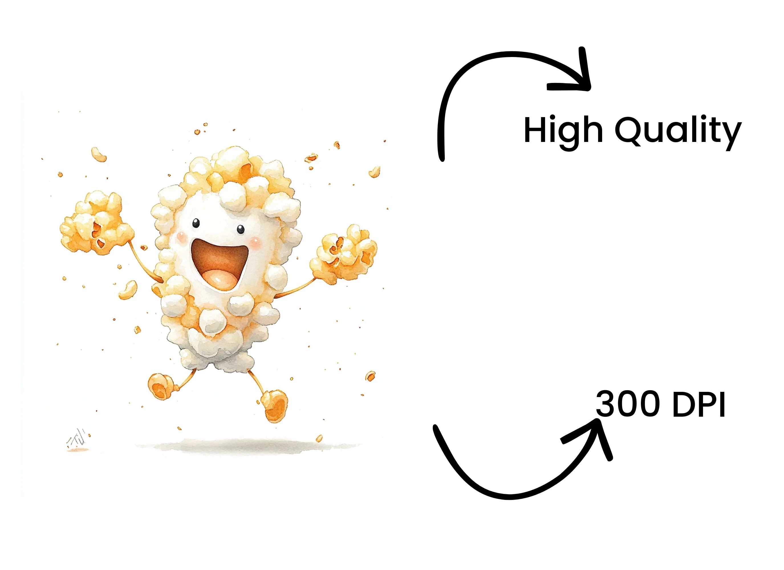 Happy Popcorn Characters Clipart Bundle - Image 4