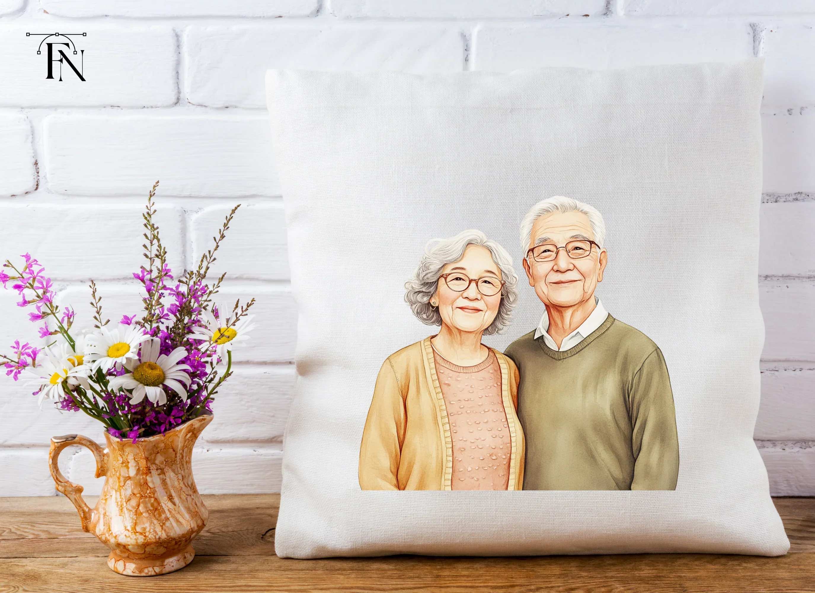 Happy Senior Couples Hugging Clipart Bundle - Image 4
