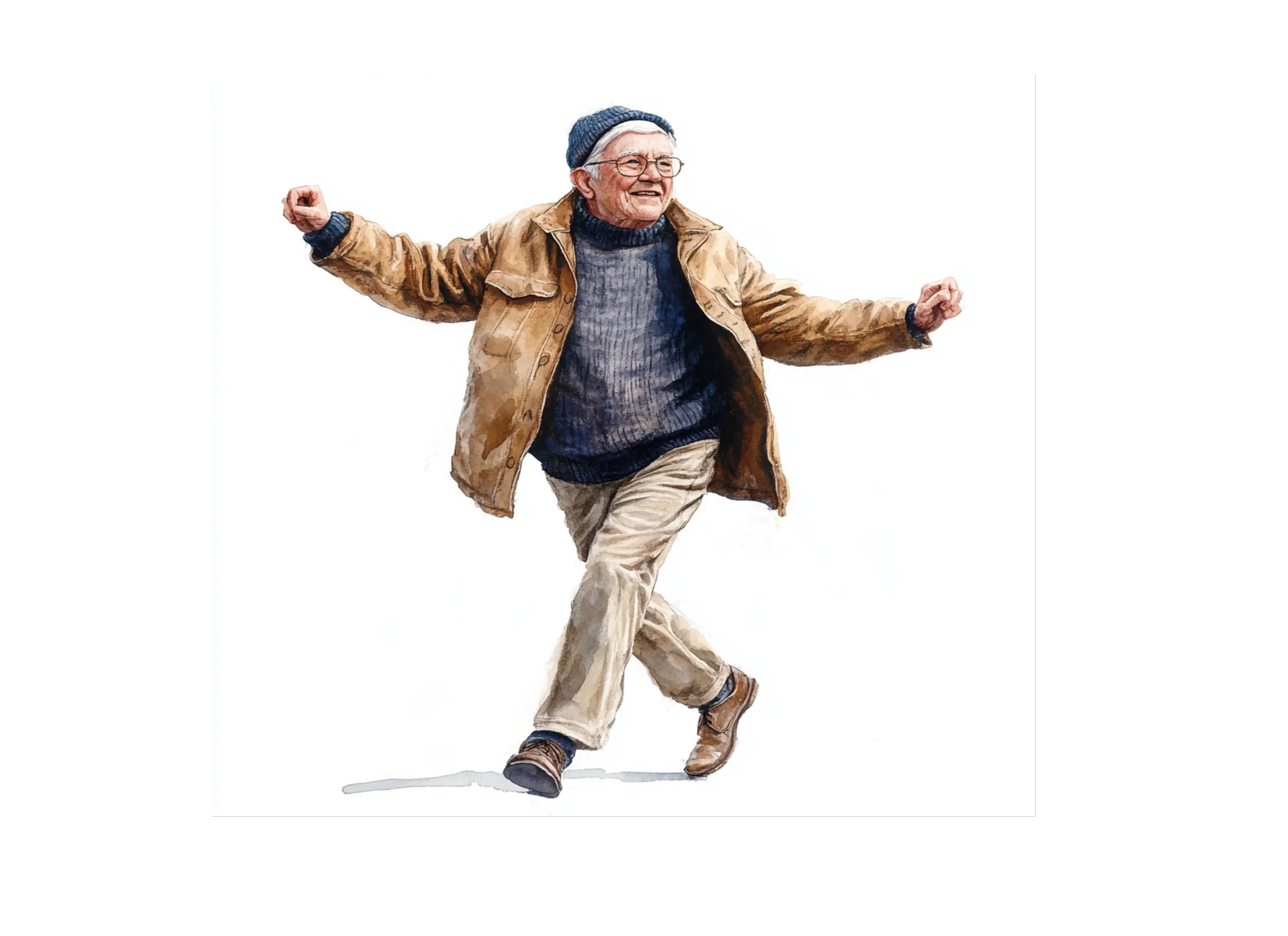 Happy Senior Men Illustrations Clipart Bundle - Image 2