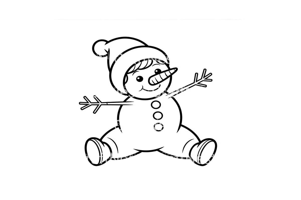 Happy Snowmen Winter Fun Coloring Books - Image 4