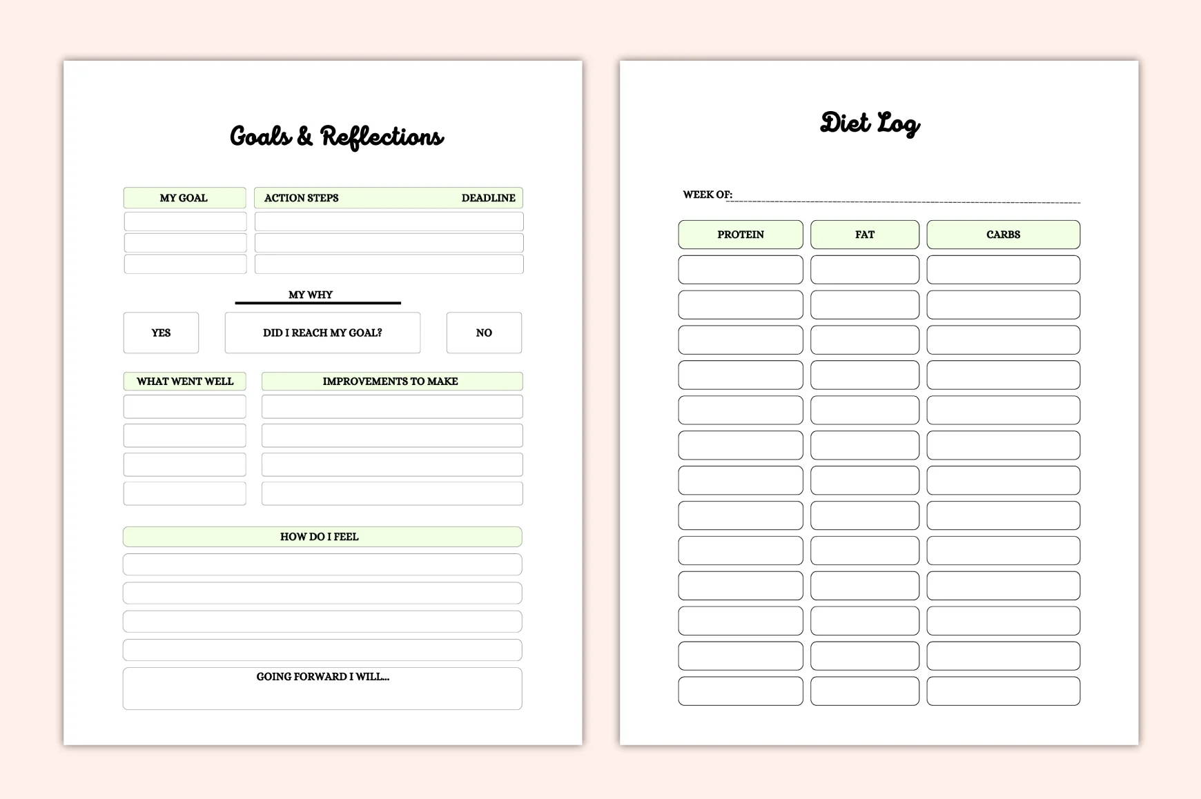 Healthy Lifestyle Fitness Plan Planner - Image 2