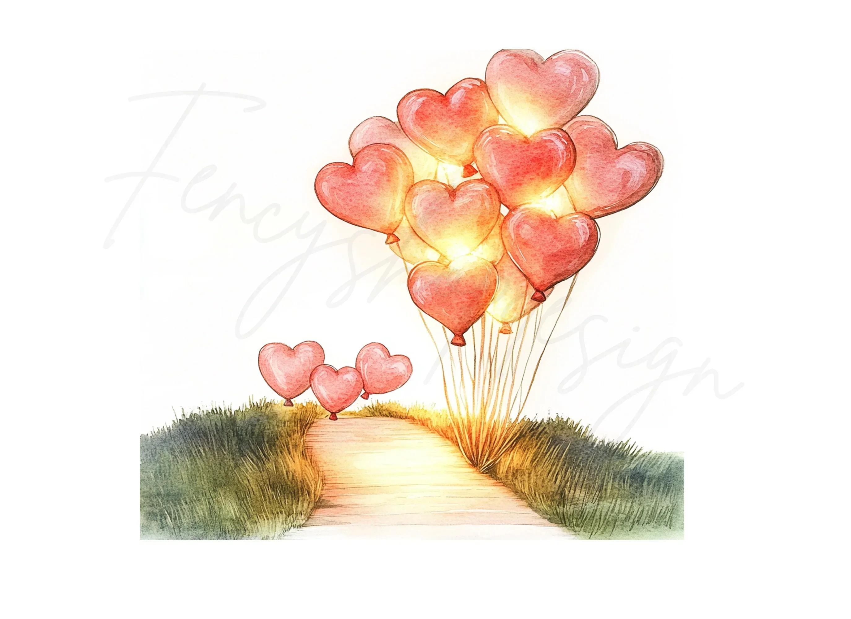 Heart Balloons Clipart Bundle - Image 3