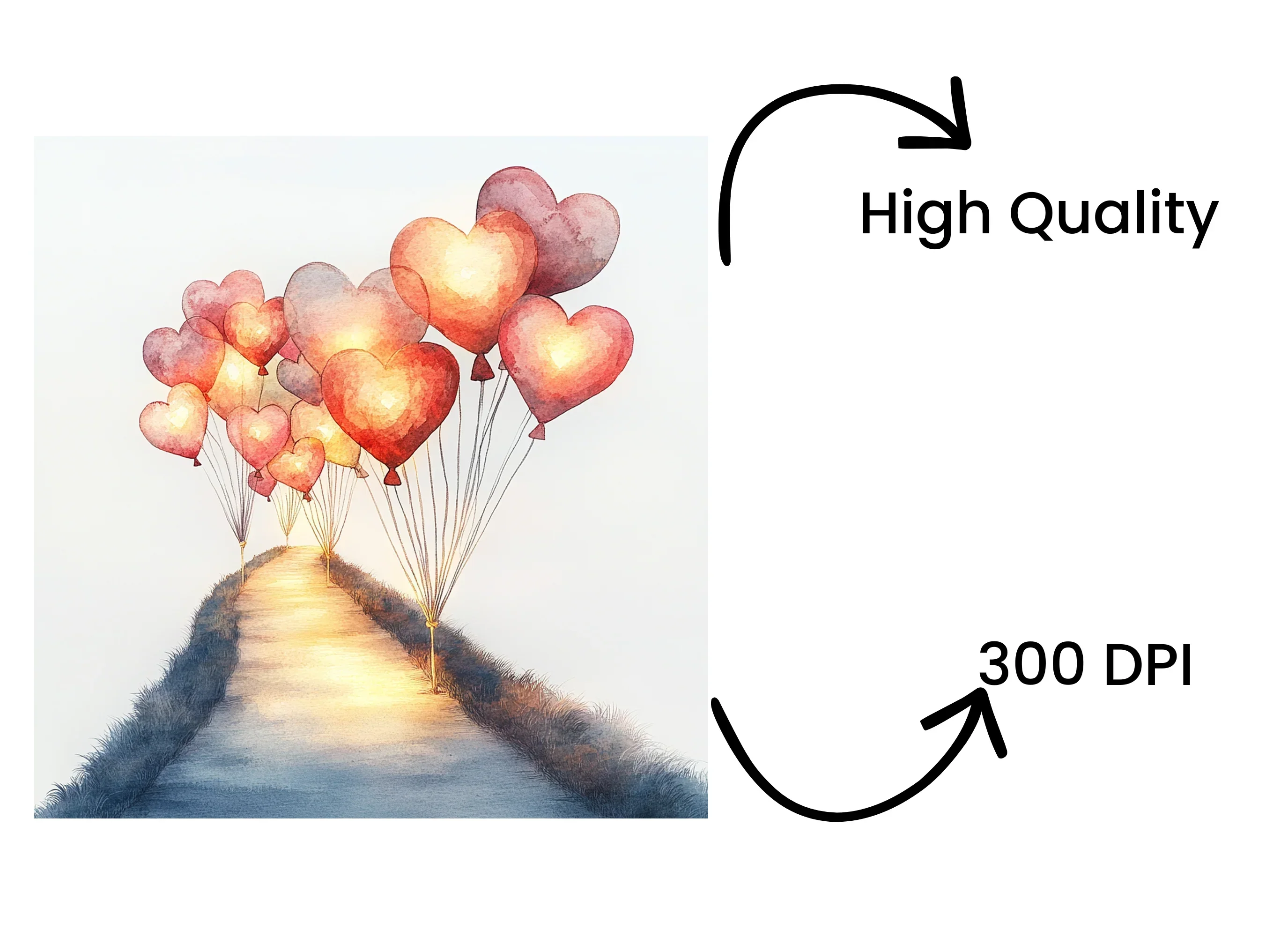 Heart Balloons Clipart Bundle - Image 4