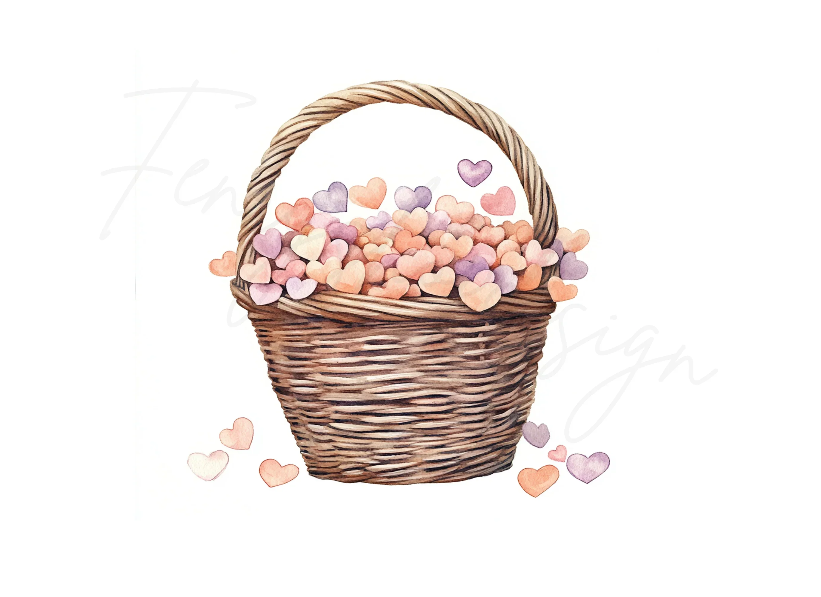 Heart Baskets Clipart Bundle - Image 3