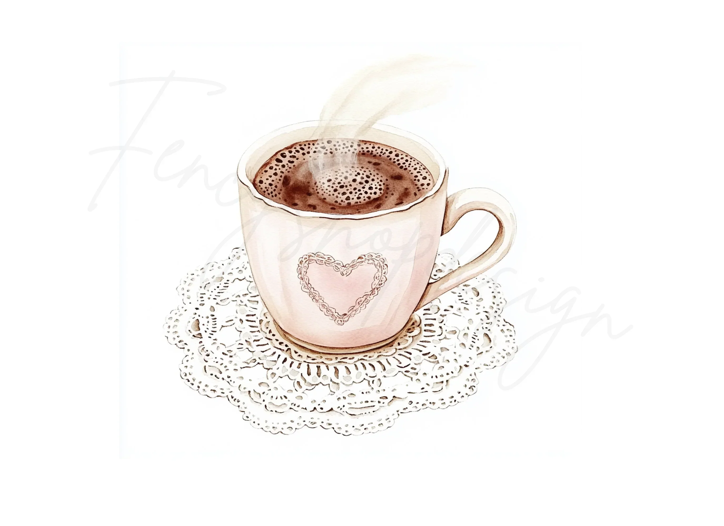 Heart Coffee Cups Clipart Bundle - Image 3