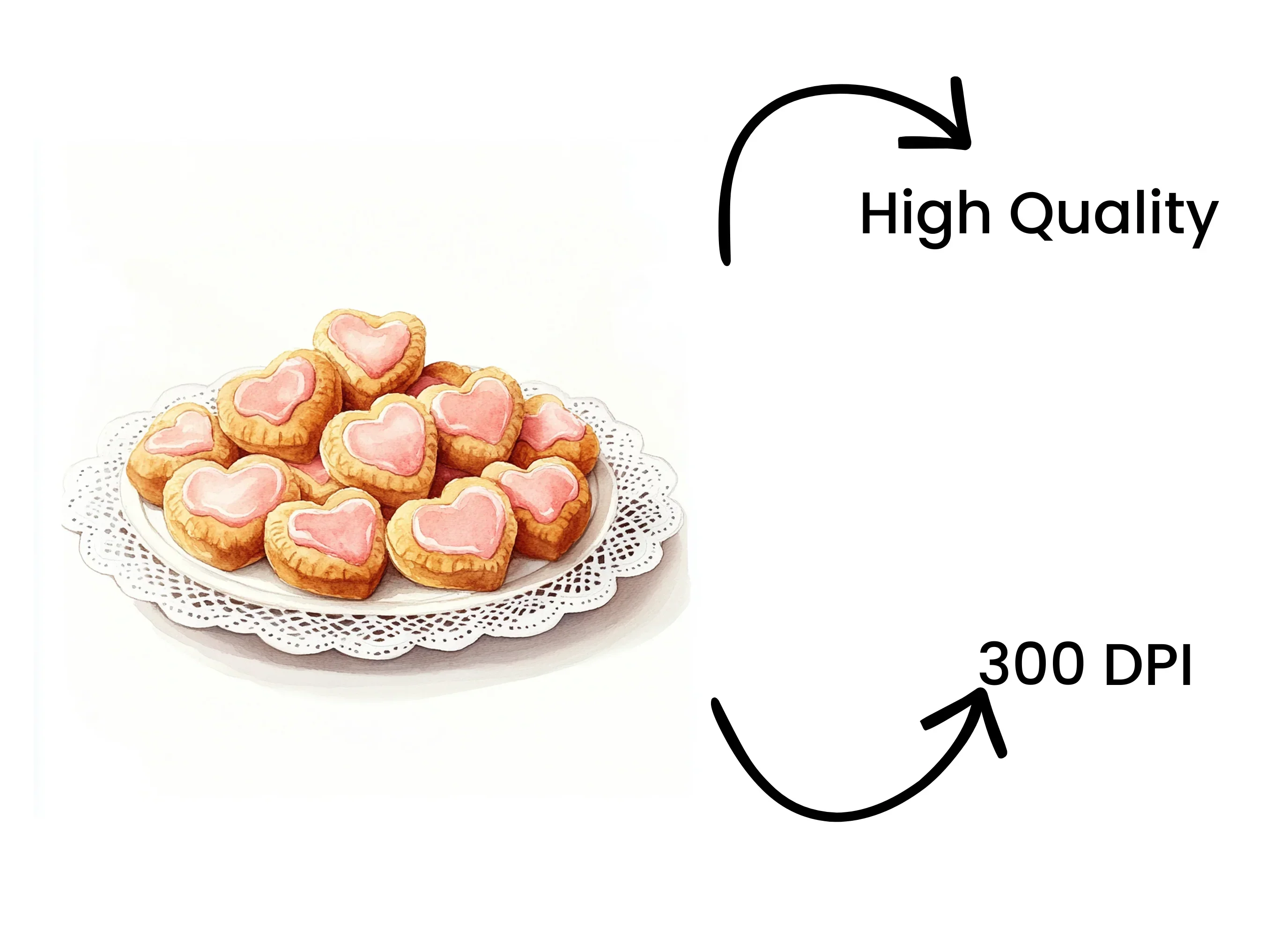 Heart Shaped Cookies Clipart Bundle - Image 4
