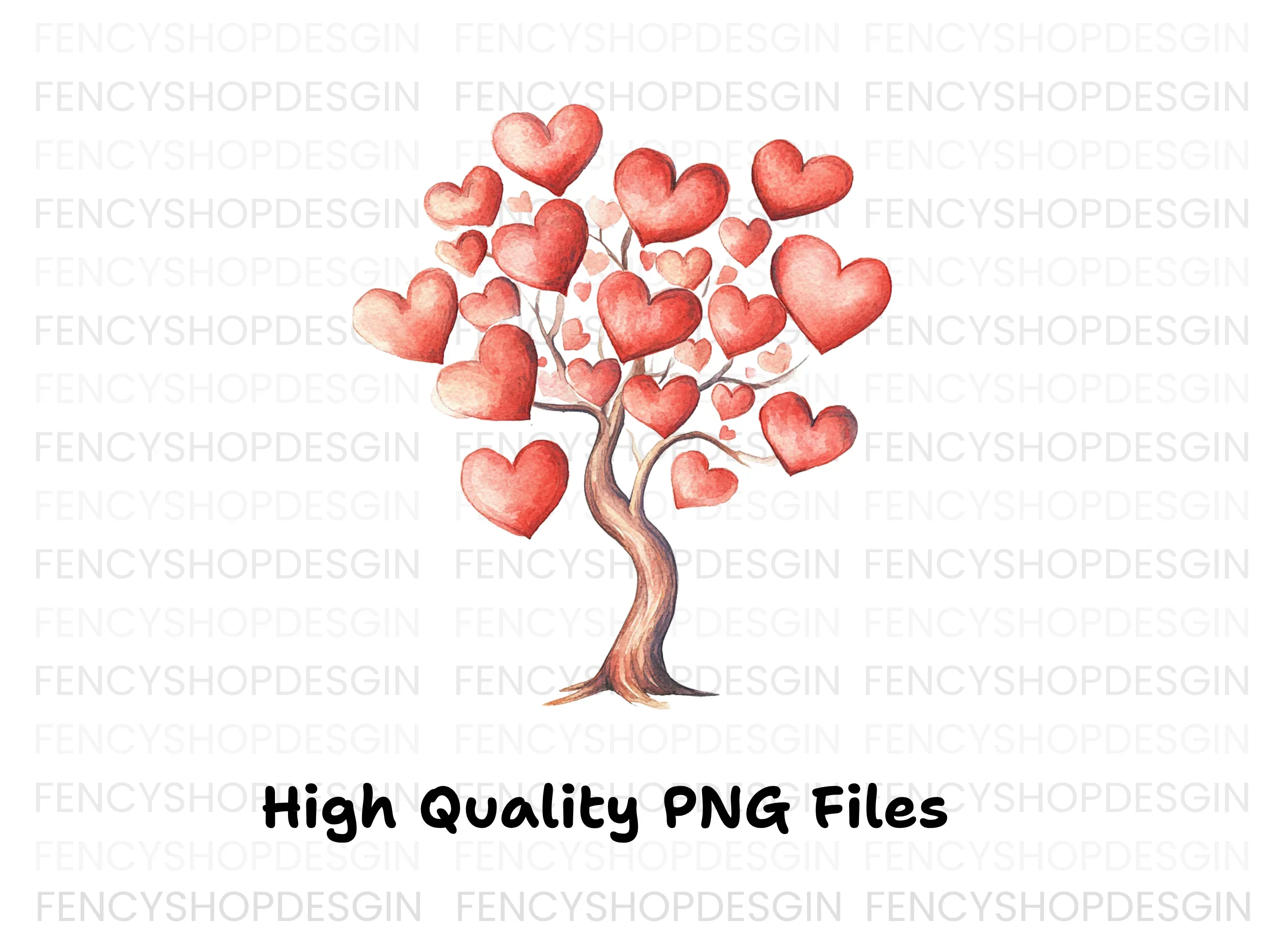 Heart Tree Clipart Bundle - Image 2