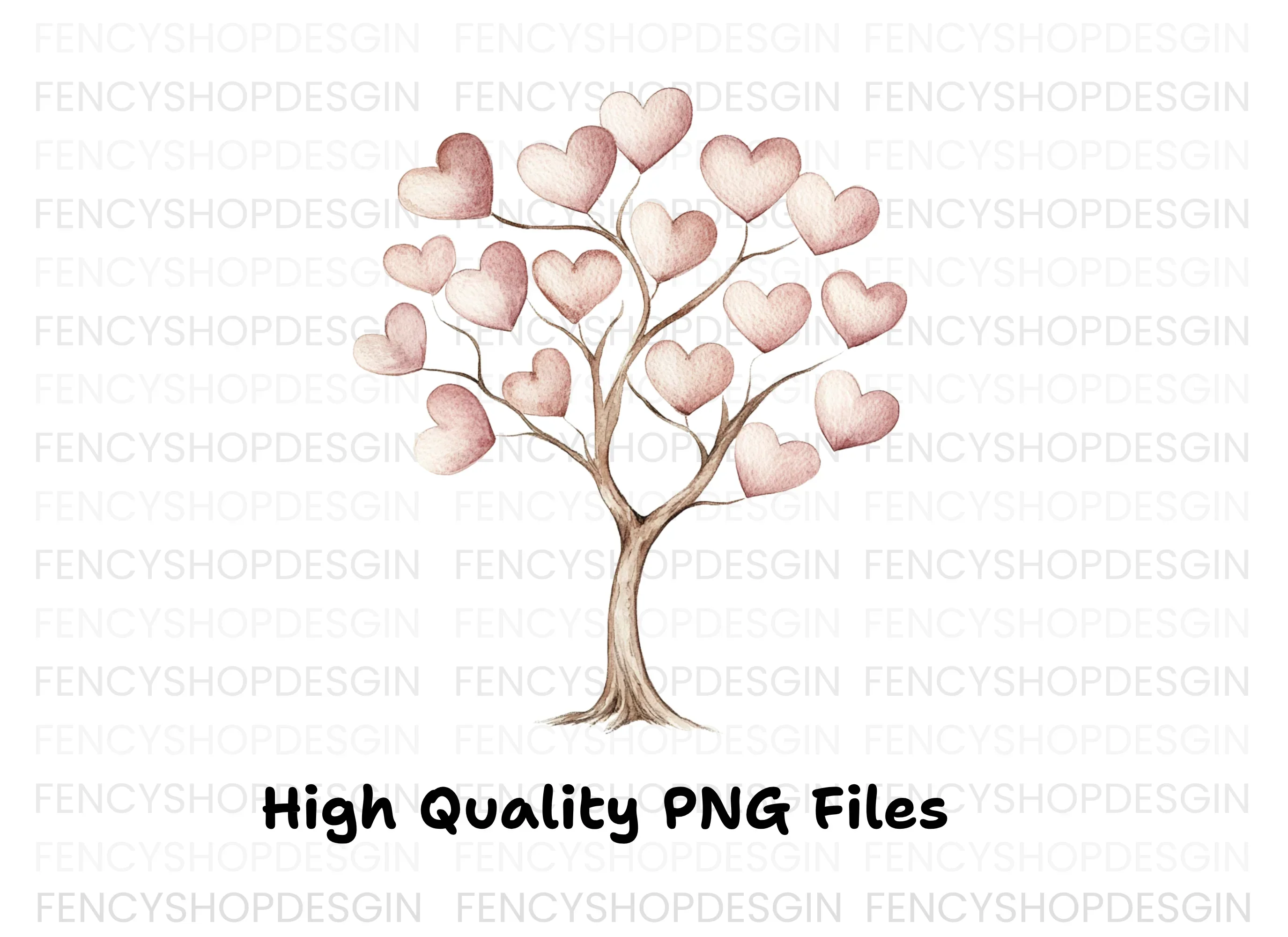 Heart Trees Clipart Bundle - Image 3