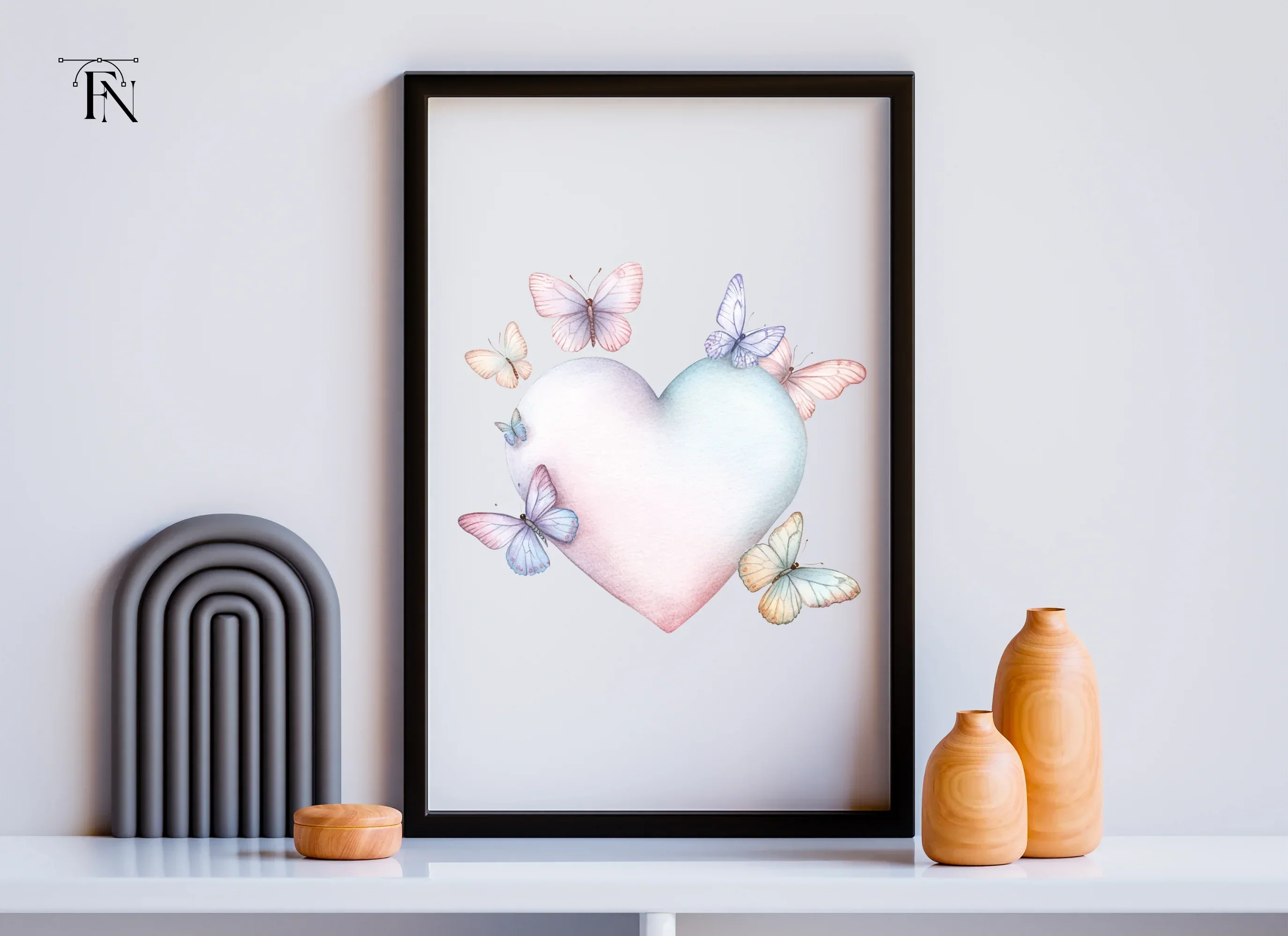 Hearts and Butterflies Clipart Bundle - Image 3