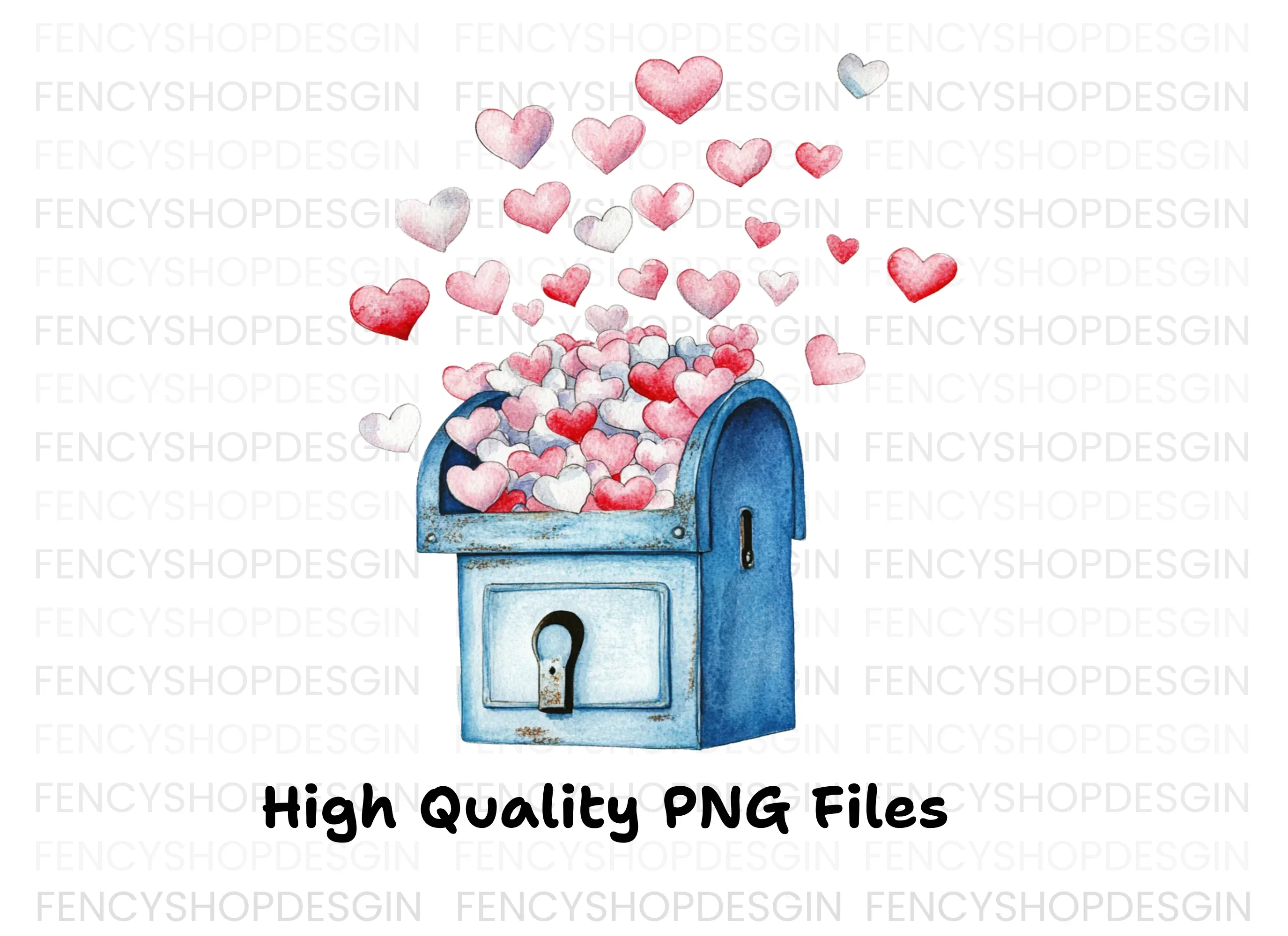 Hearts Falling From Mailbox Clipart Bundle - Image 3