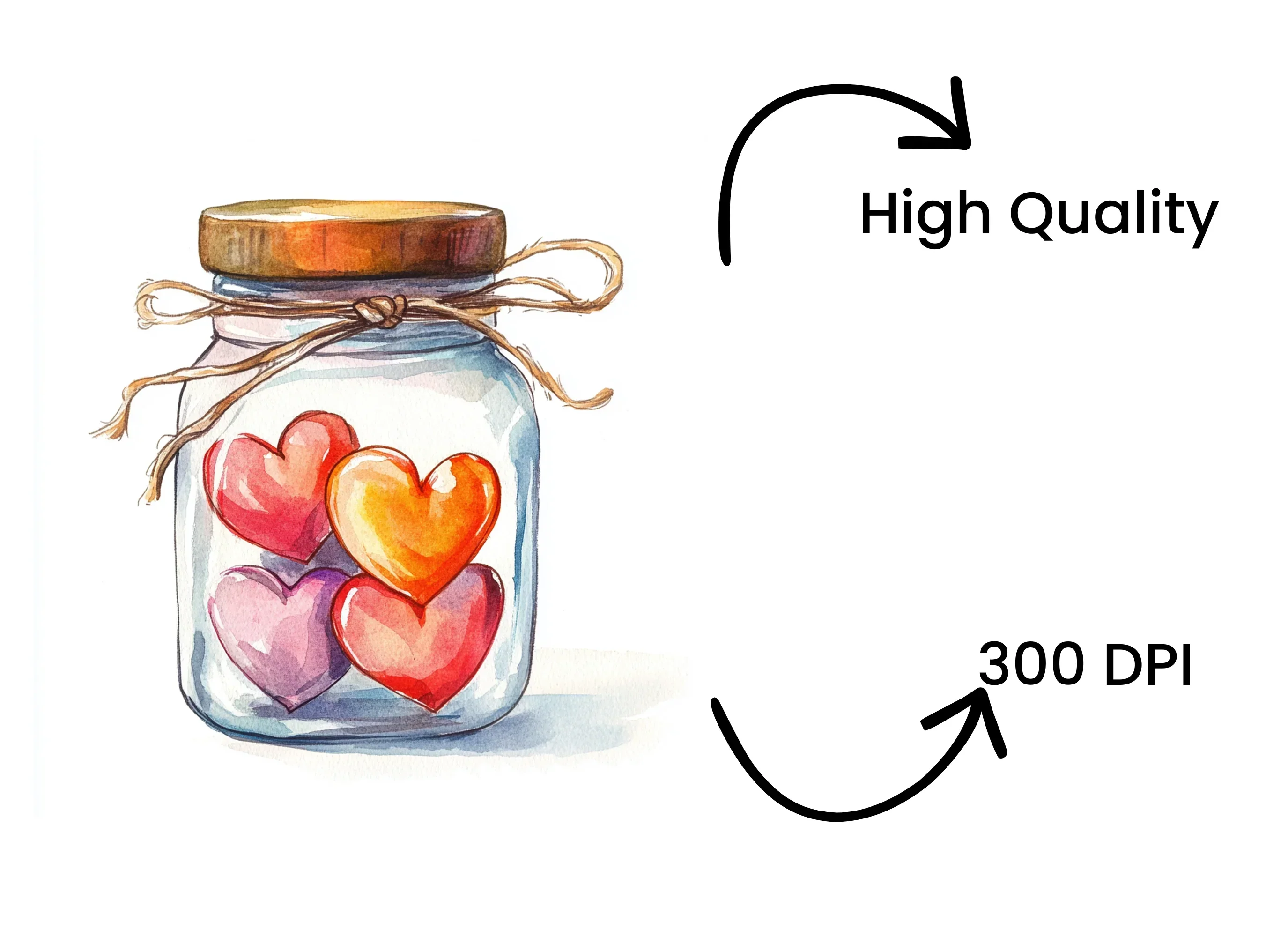 Hearts in Jar Clipart Bundle - Image 4