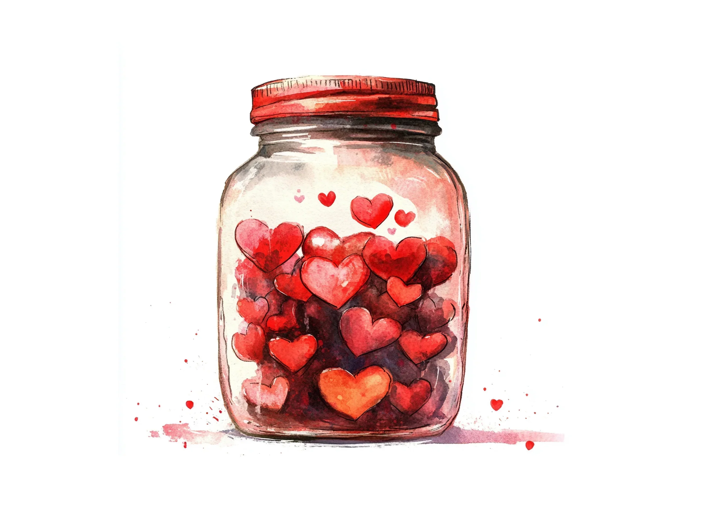 Hearts in Jars Clipart Bundle - Image 2
