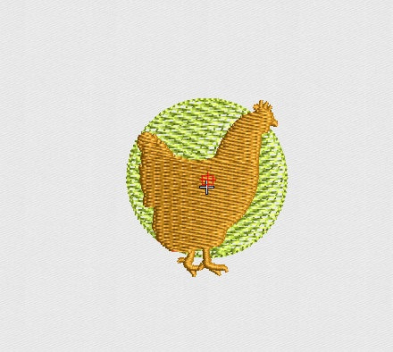Hen Embroidery Design