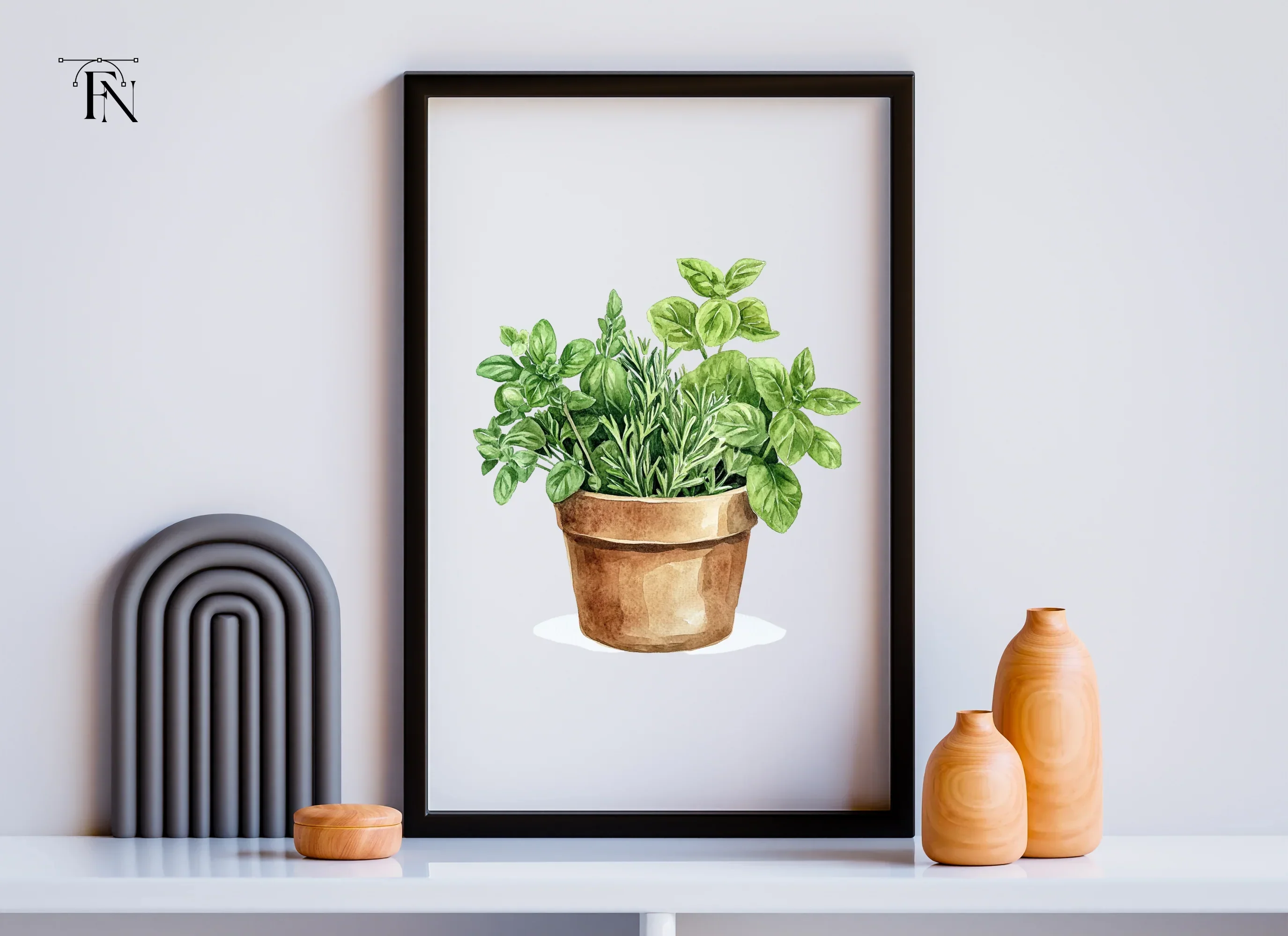 Herb Pot Clipart Bundle - Image 3