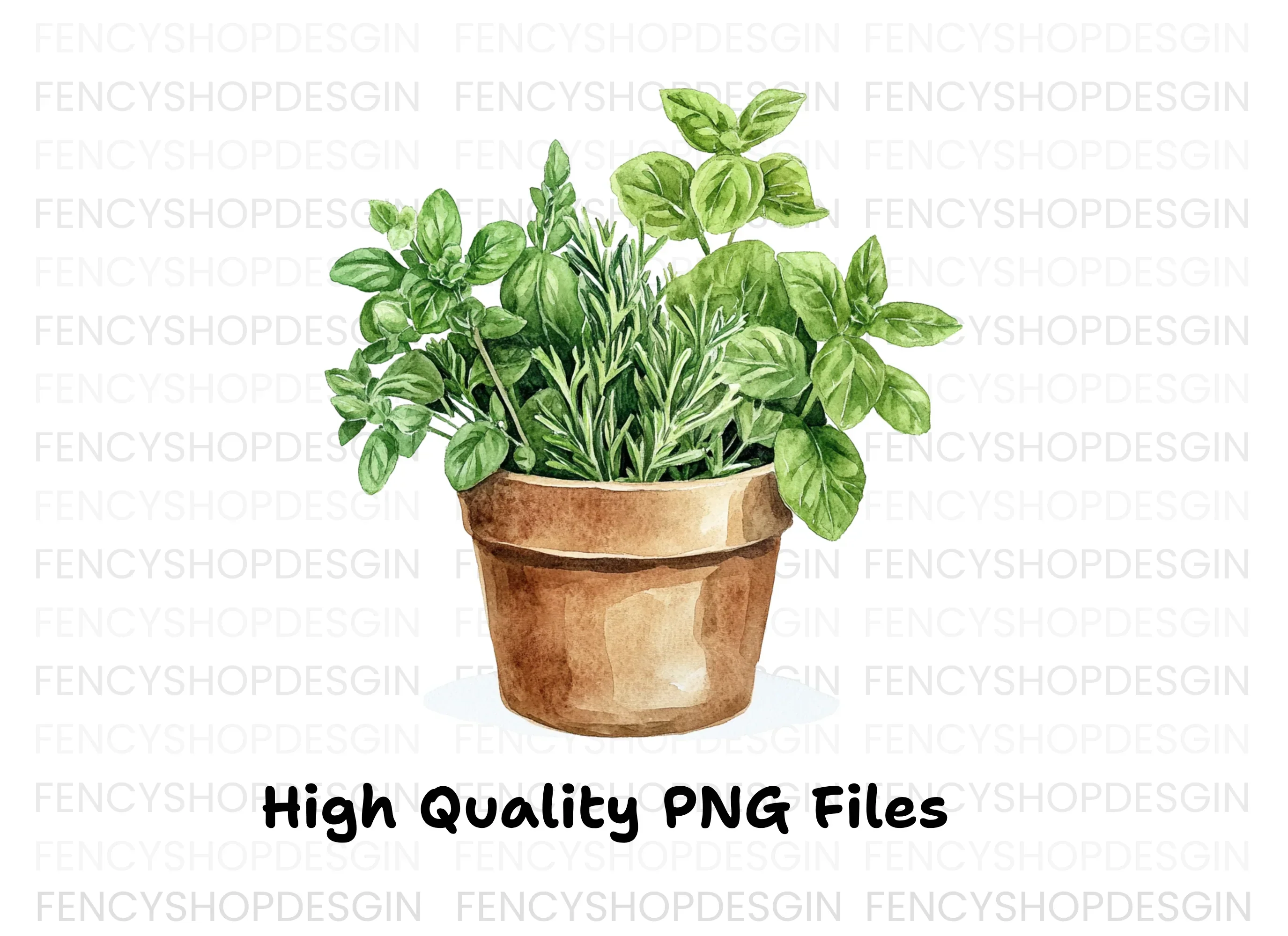 Herb Pot Clipart Bundle - Image 4
