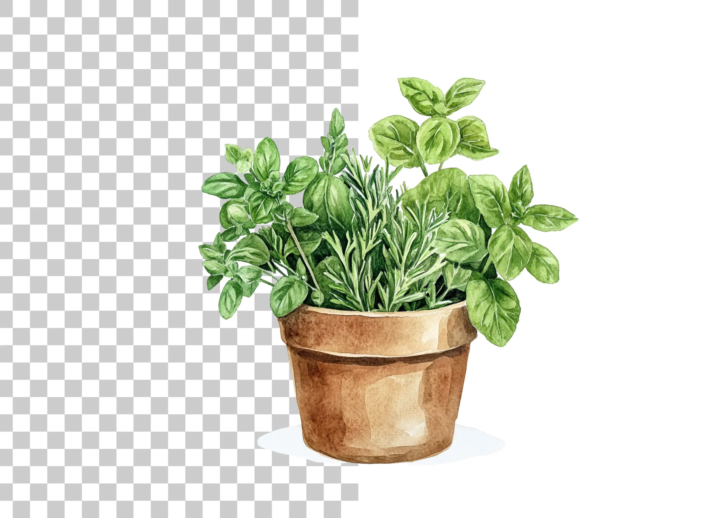 Herb Pot Clipart Bundle - Image 6