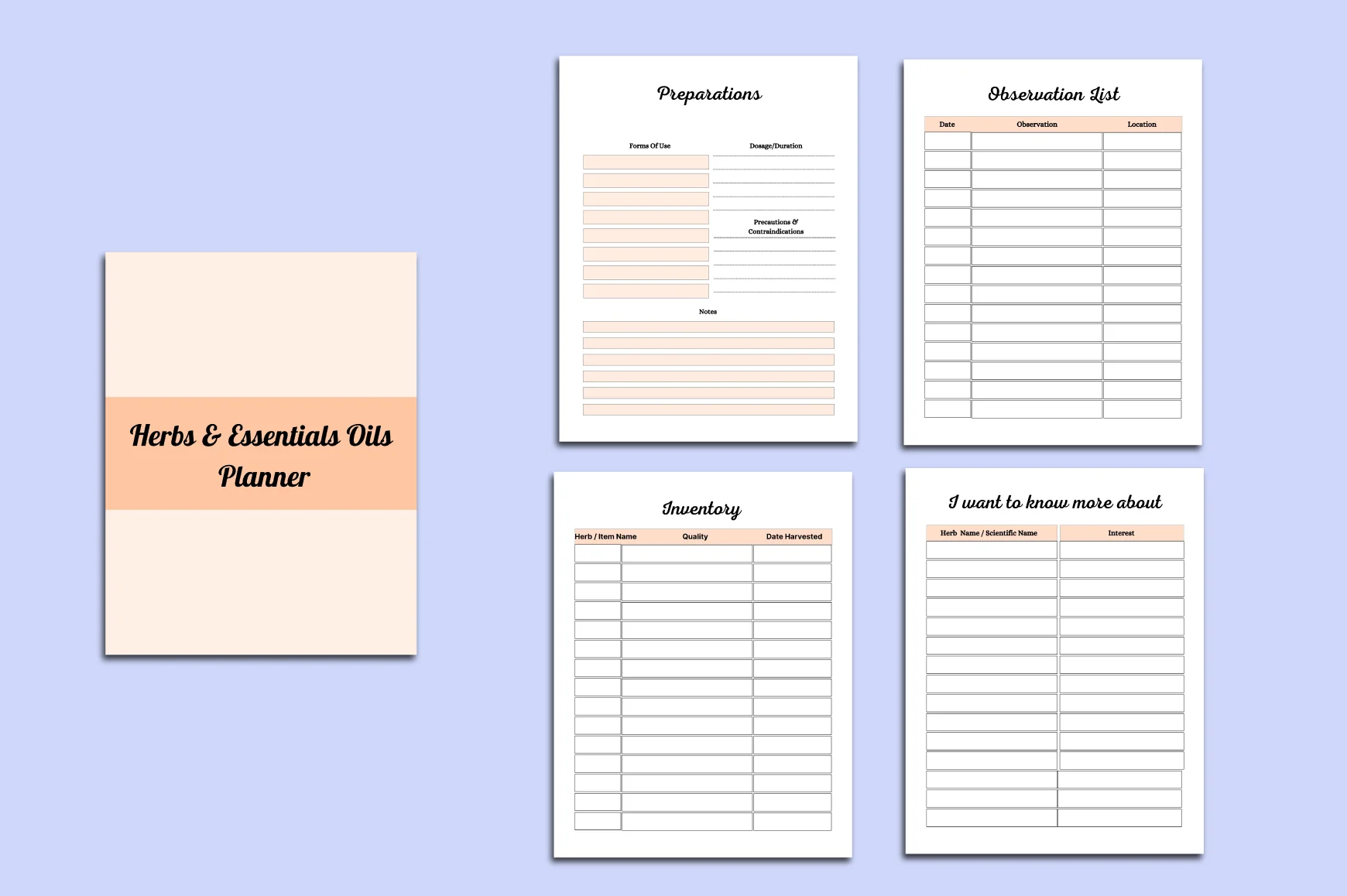 Herbs Essential Oils Planner - Image 3