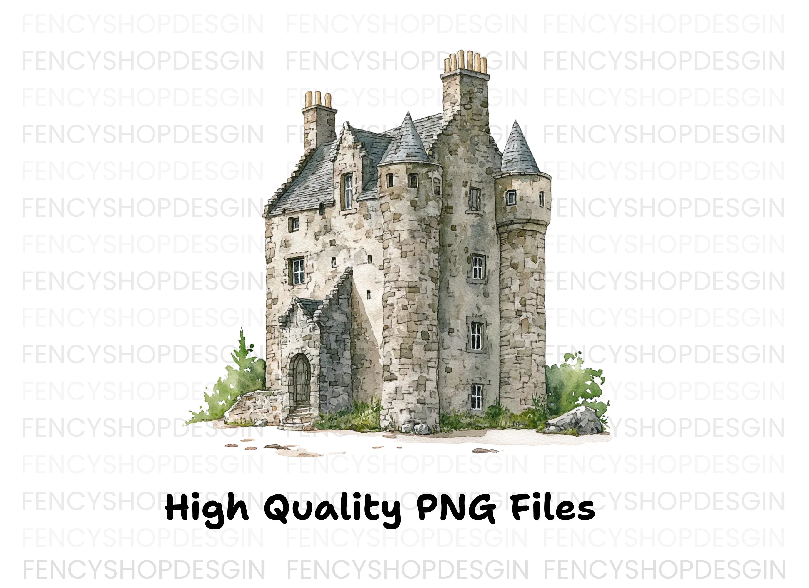 Historic Scottish Castles Clipart Bundle - Image 2