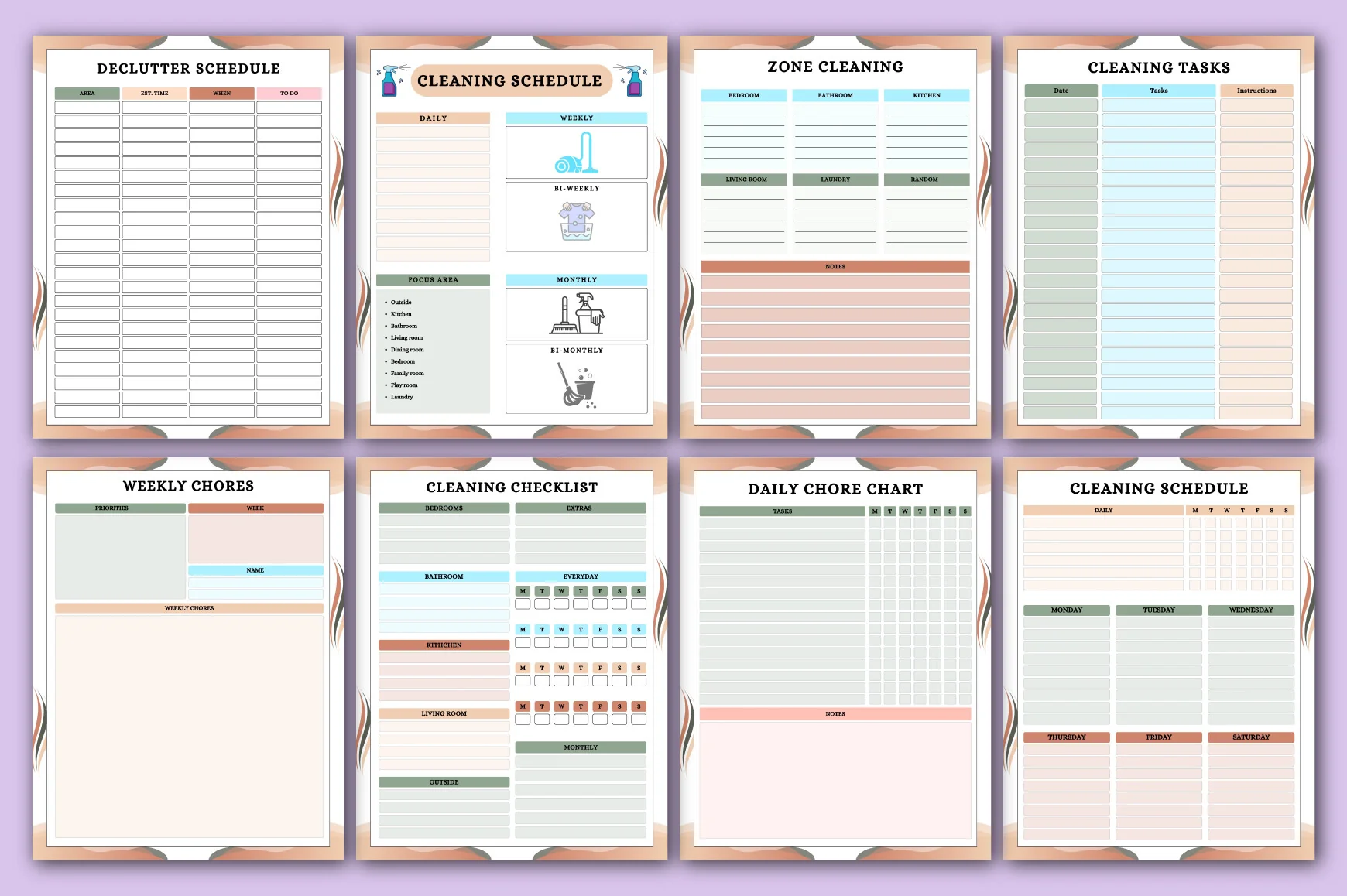 Home Cleaning Schedule Planner - Image 4