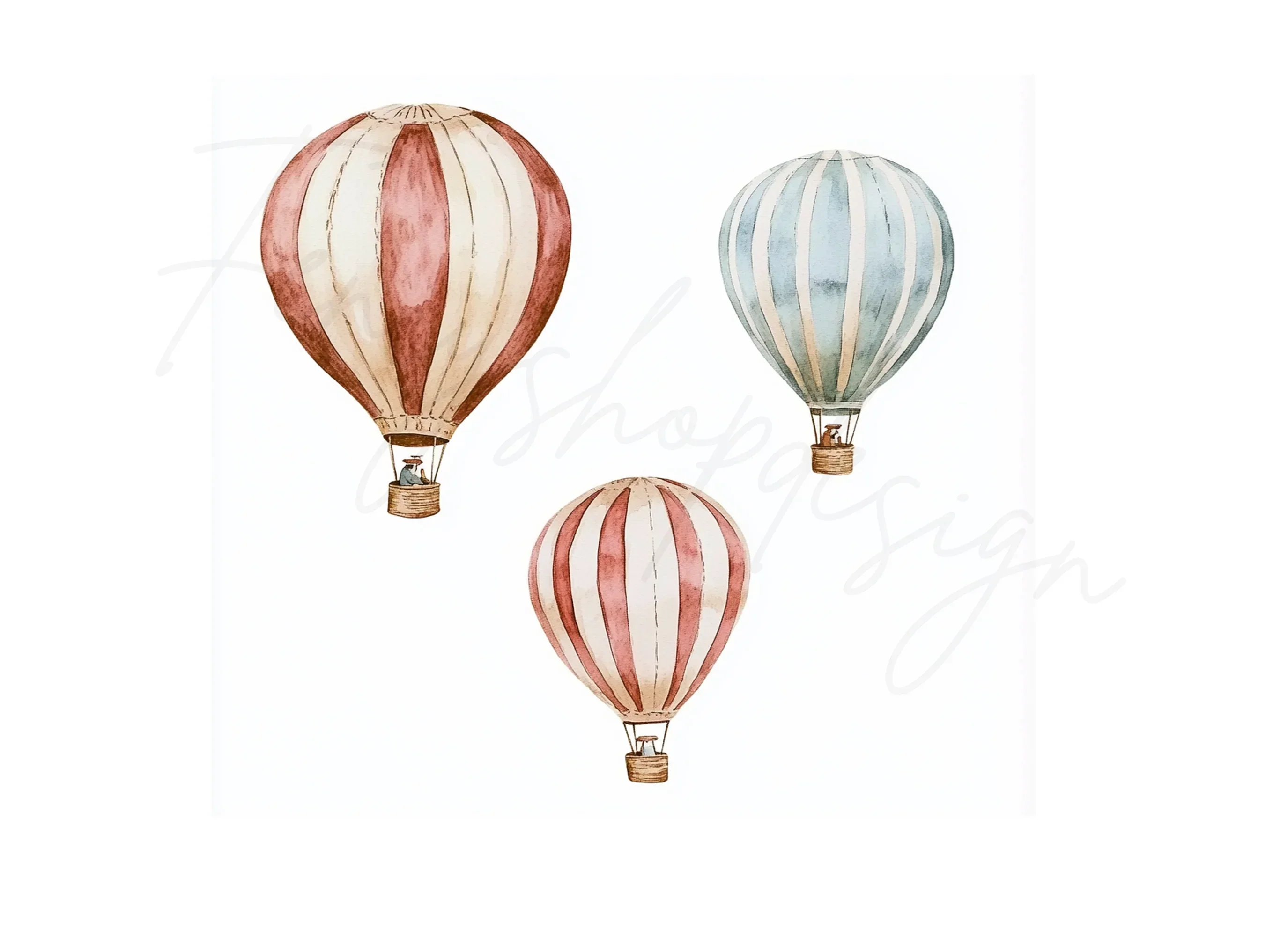 Hot Air Balloon Clipart Bundle - Image 2