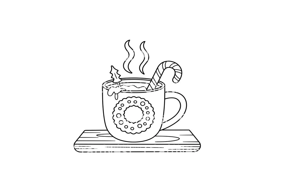 Hot Chocolate Christmas Mugs Coloring Books - Image 2