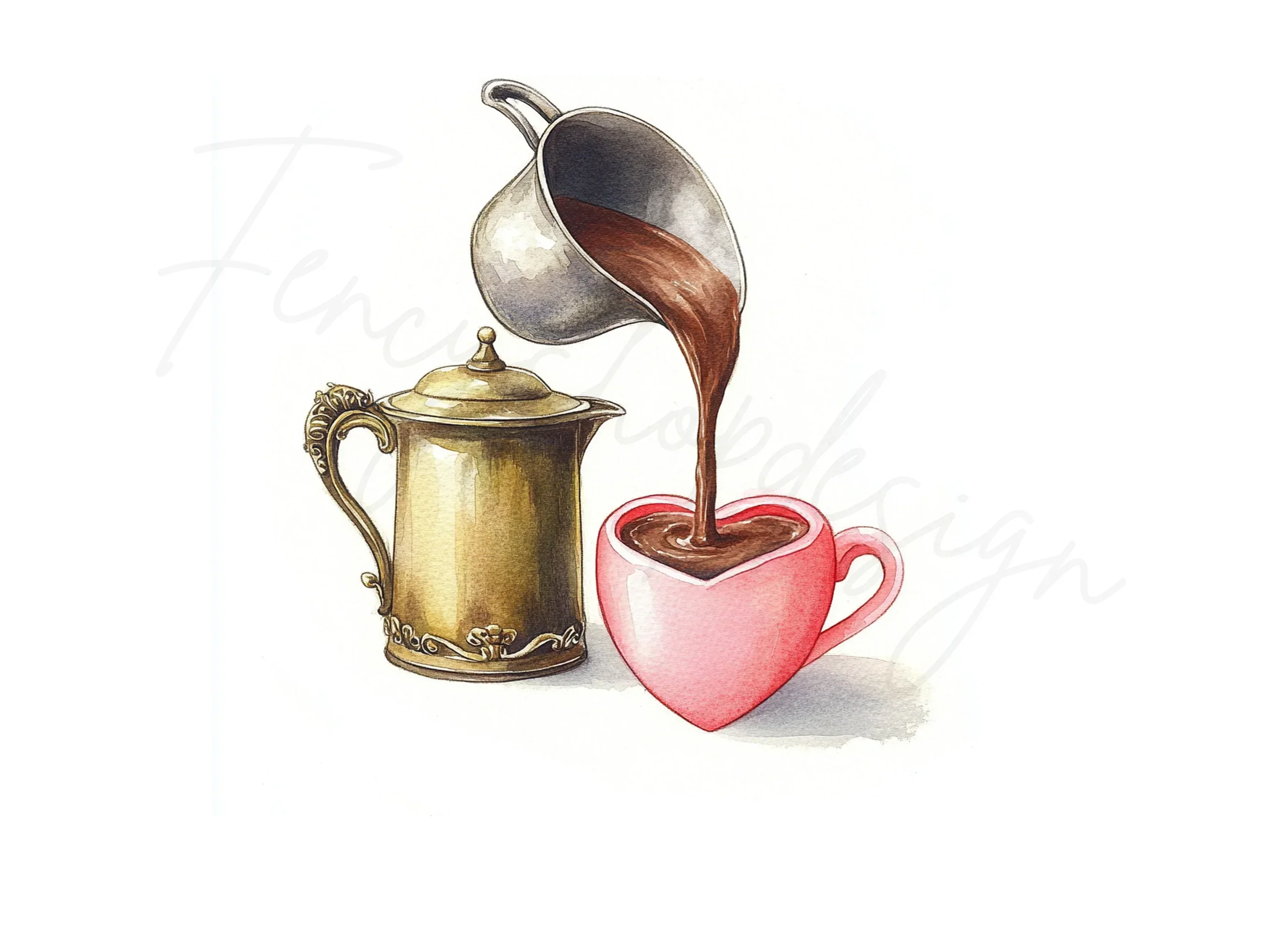 Hot Chocolate Love Clipart Bundle - Image 2