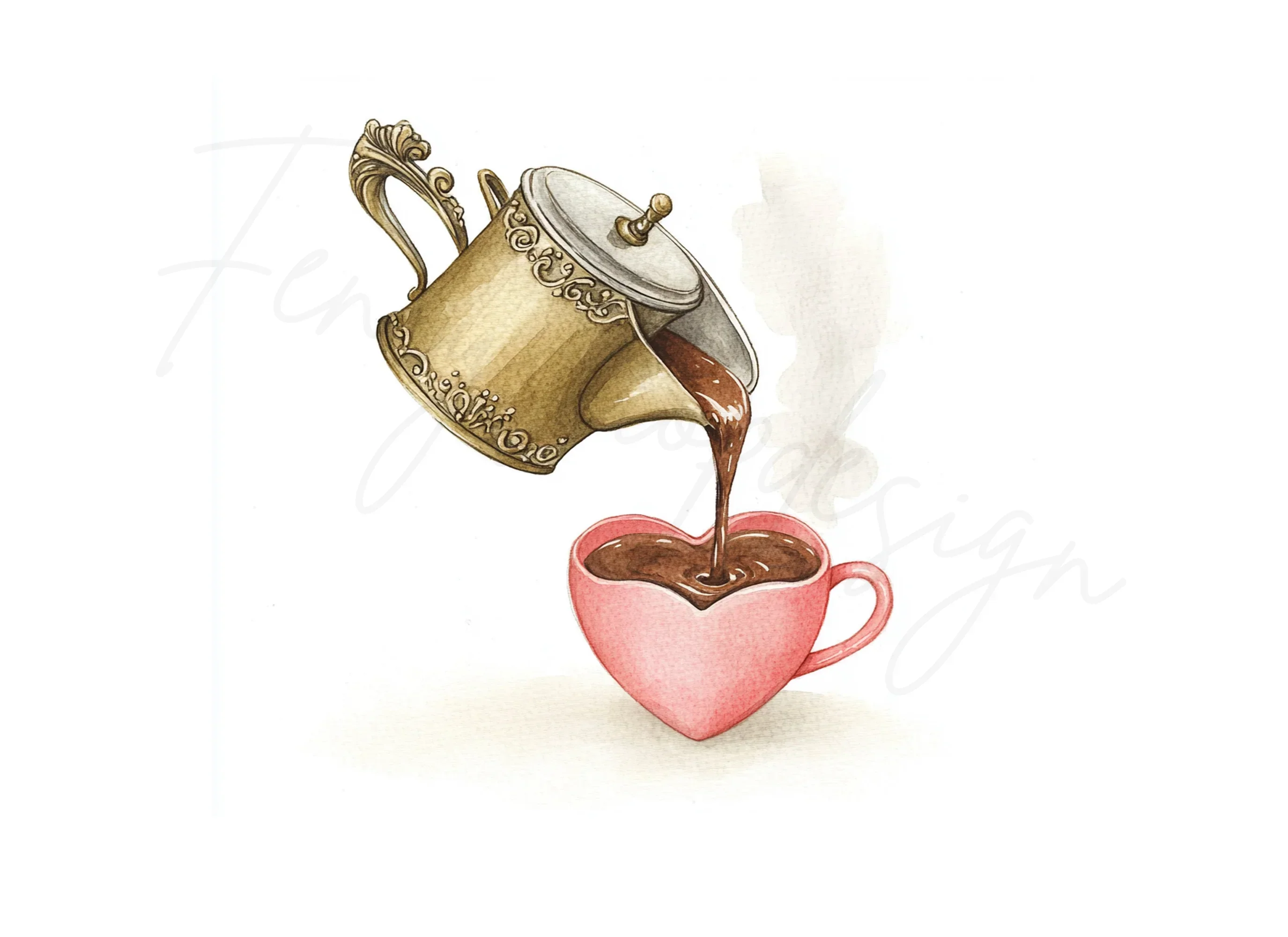 Hot Chocolate Love Clipart Bundle - Image 3