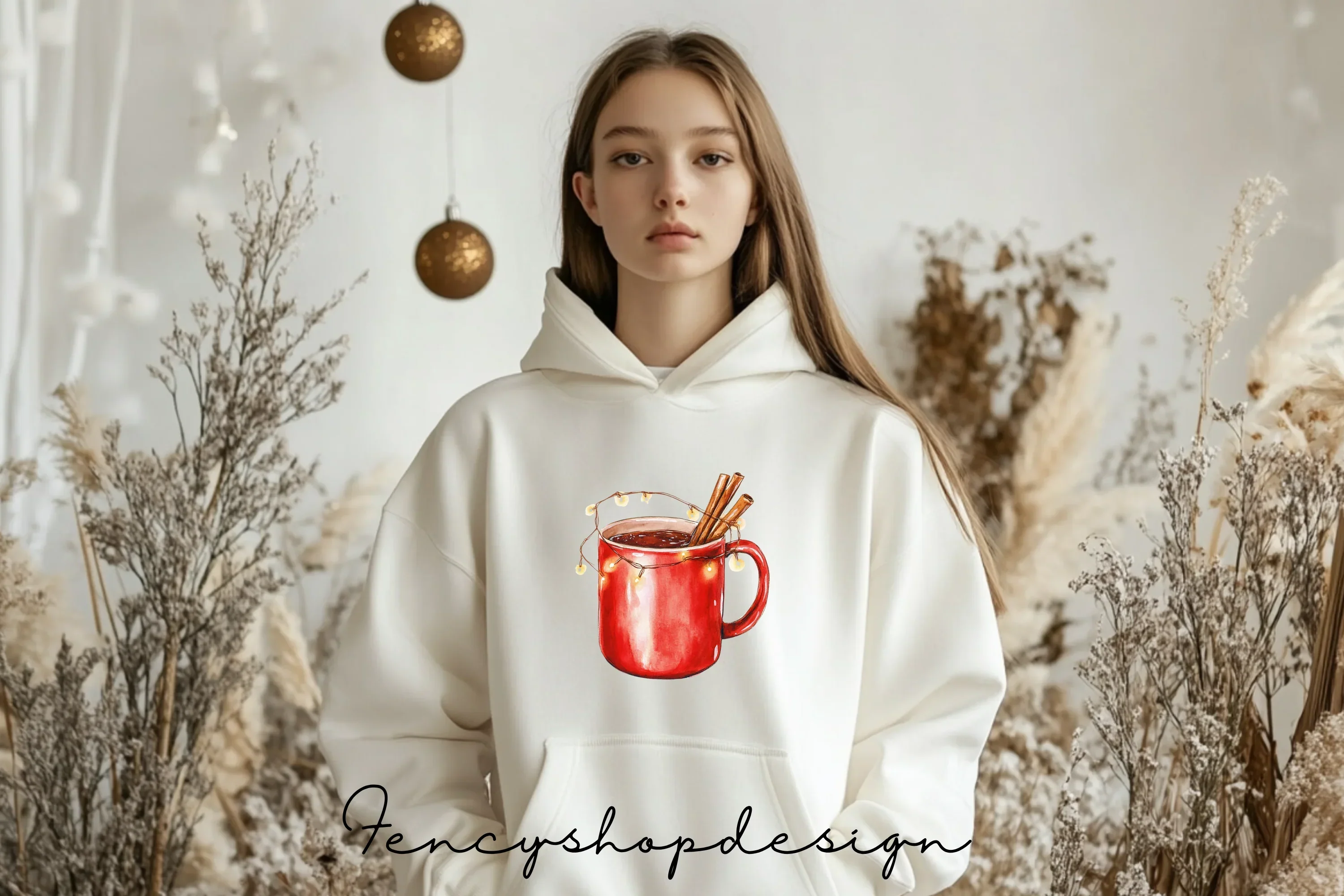 Hot Chocolate Mugs with Lights Clipart Bundle - Image 6