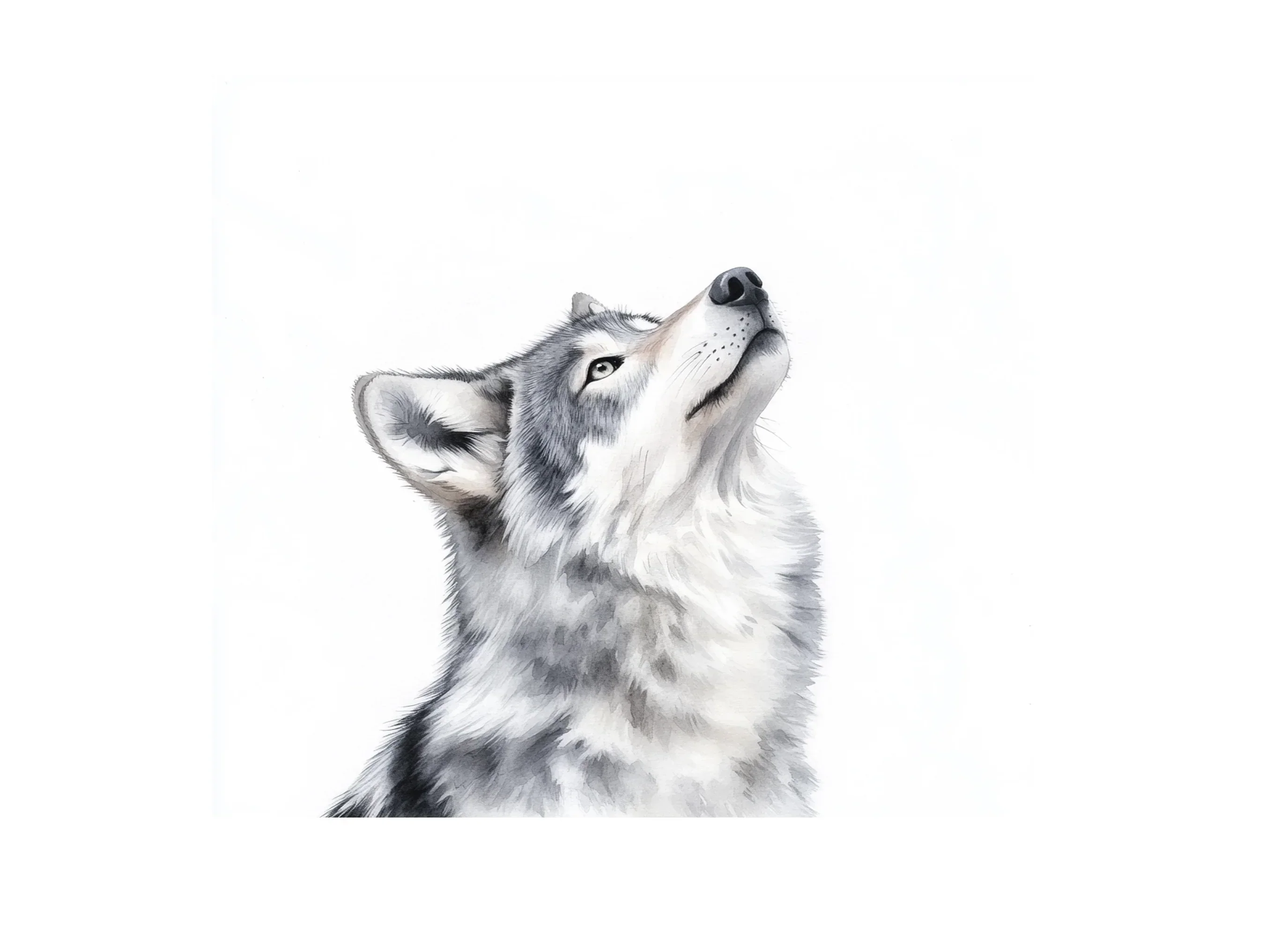 Howling Gray Wolf Clipart Bundle - Image 3