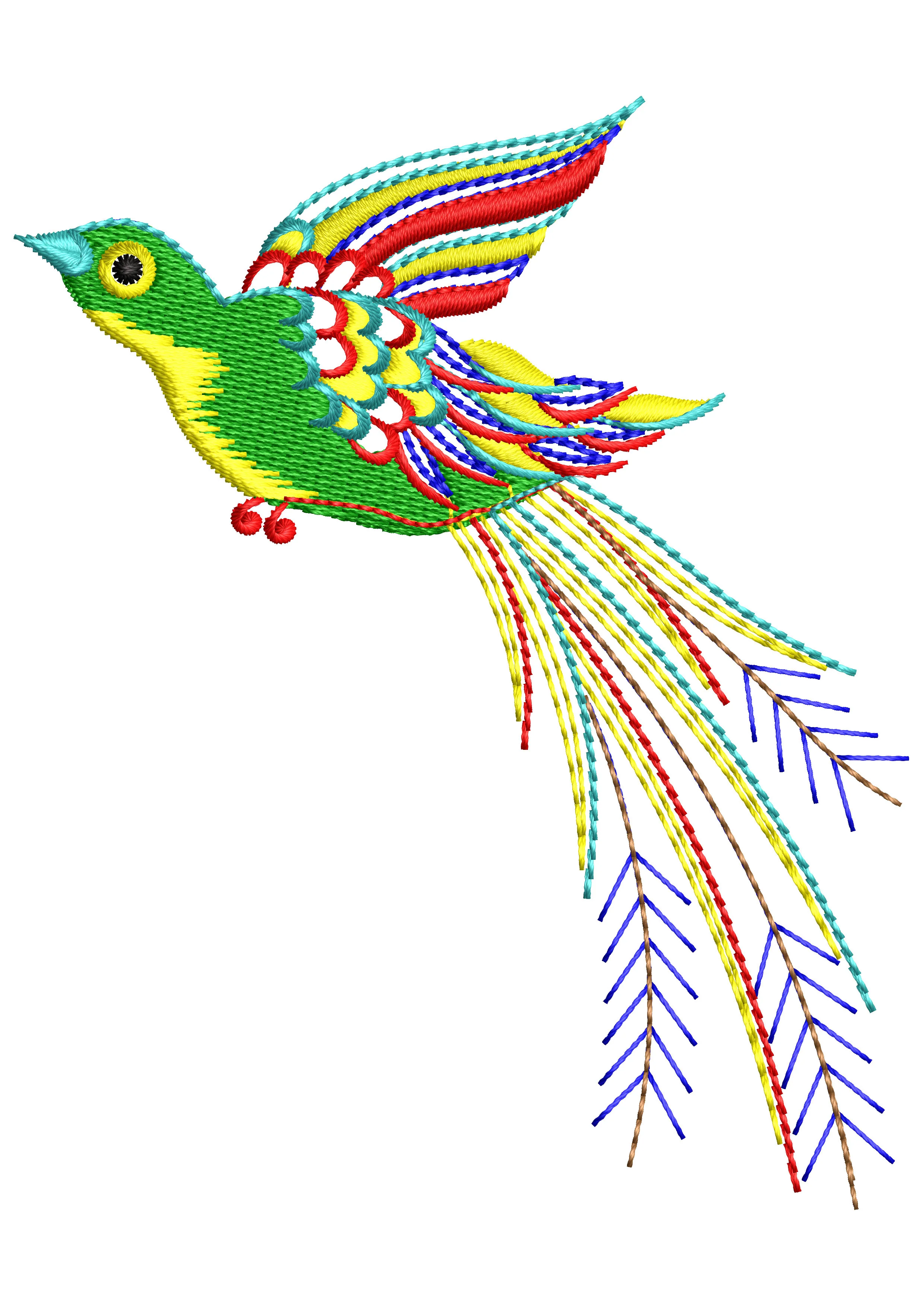 Humming Bird Embroidery Design